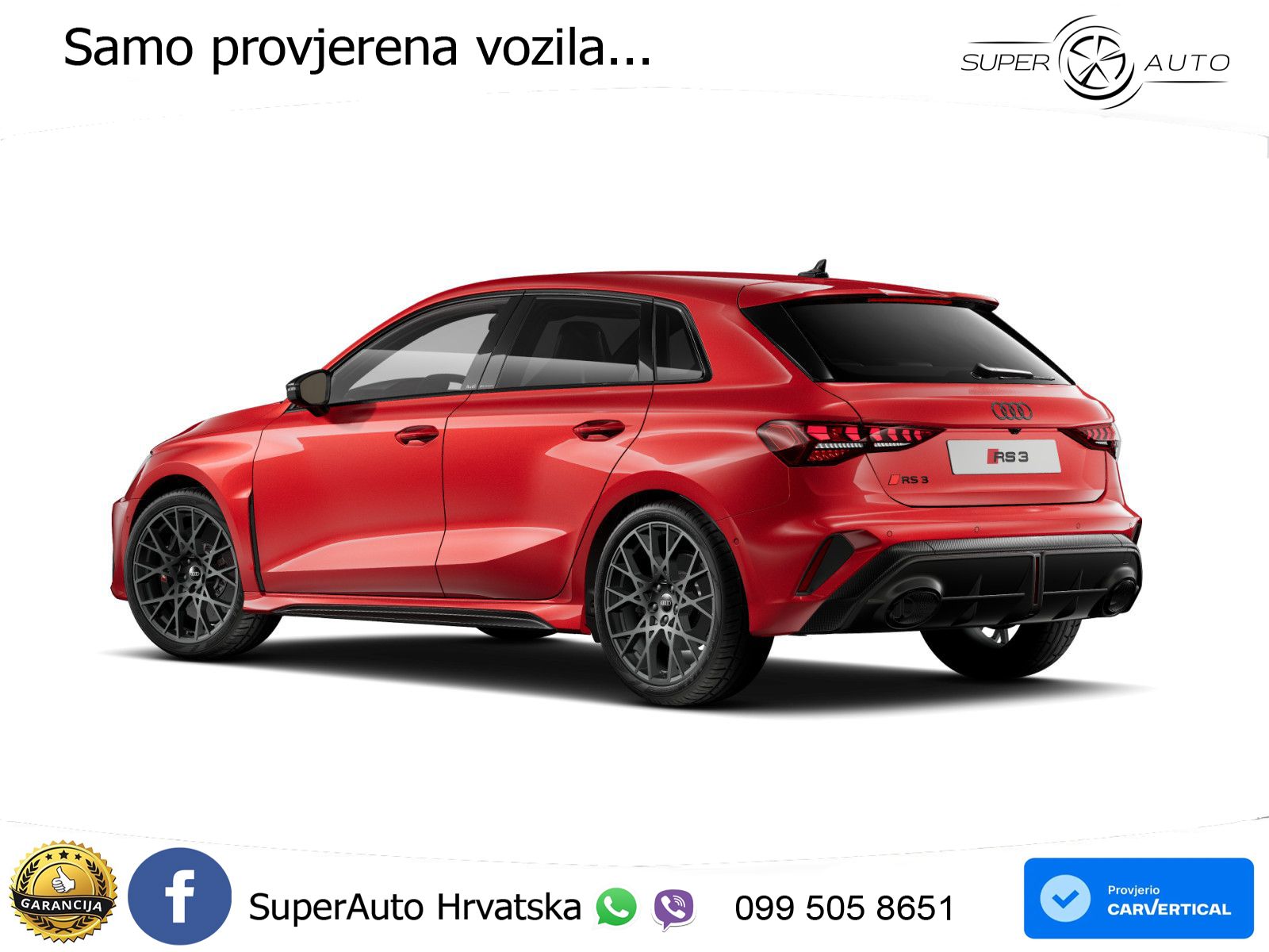 Audi RS3 Sedan 2.5 TFSI (400 KS) quattro S tronic MATRIX+GR SJED+KAM