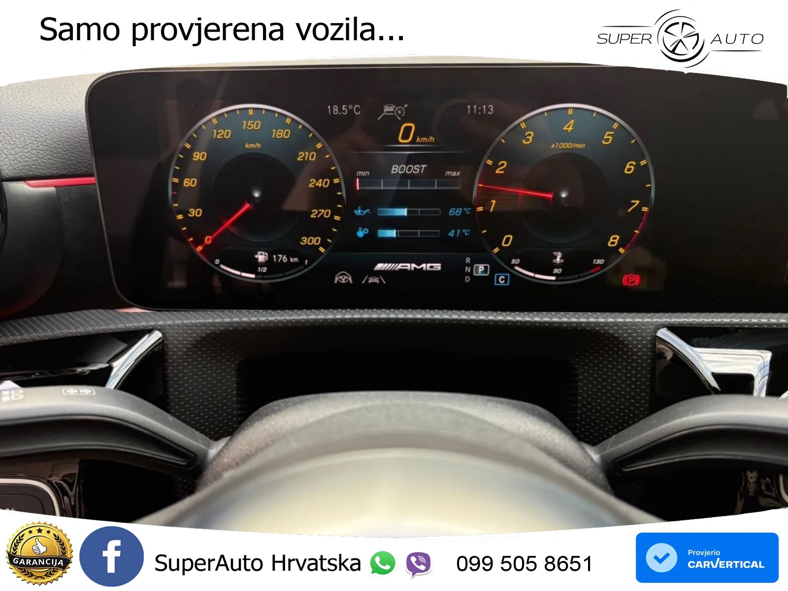 Mercedes-Benz AMG A 45 S 4MATIC+ AMG SPEEDSHIFT DCT 8G ZRAČNI+ACC+GR SJED+KAM
