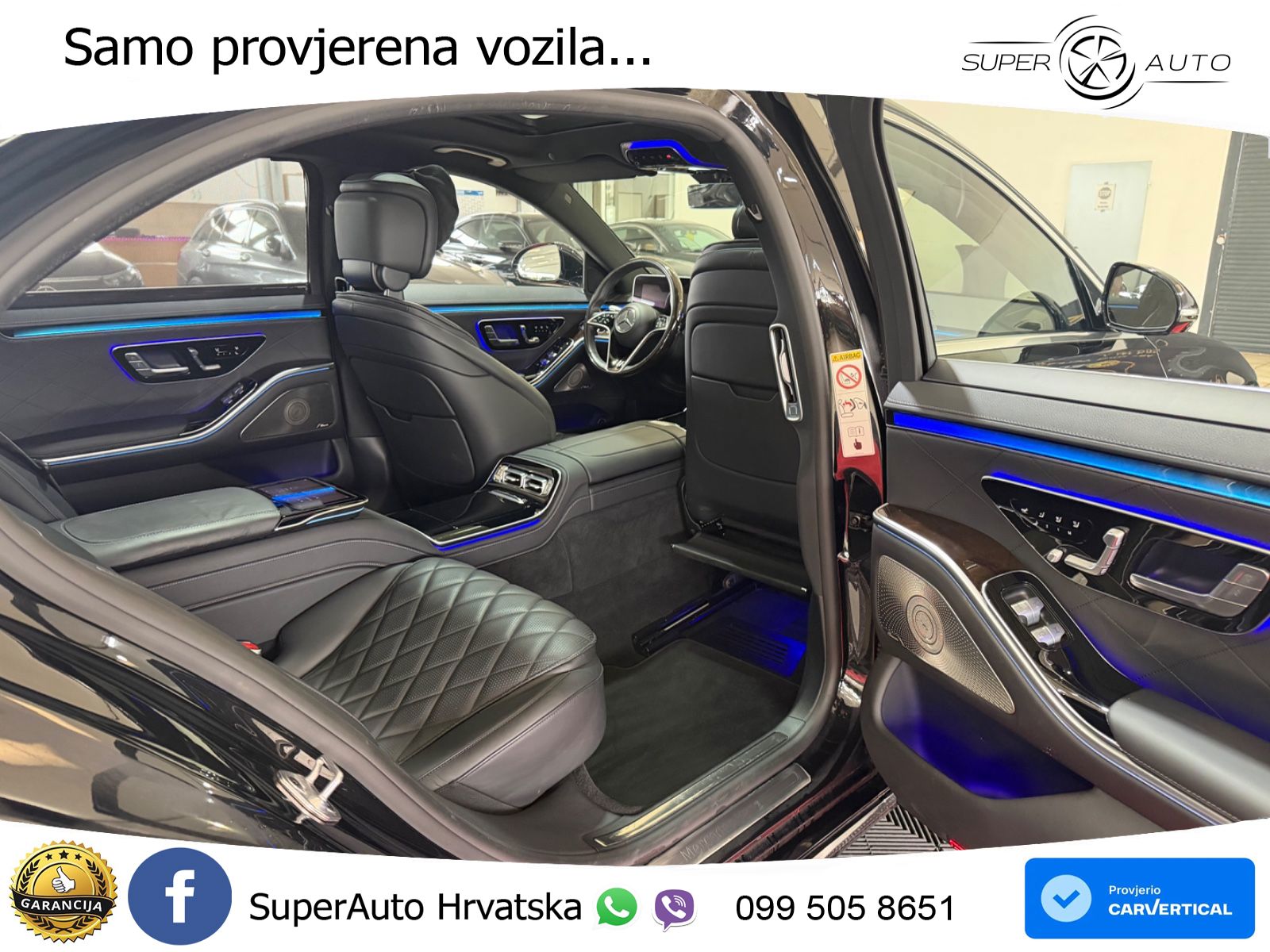 Mercedes S 580 V8 (503 KS) EQ Boost 4MATIC 9G-TRONIC ZRAČNI+ACC+GR SJED+360+PANO