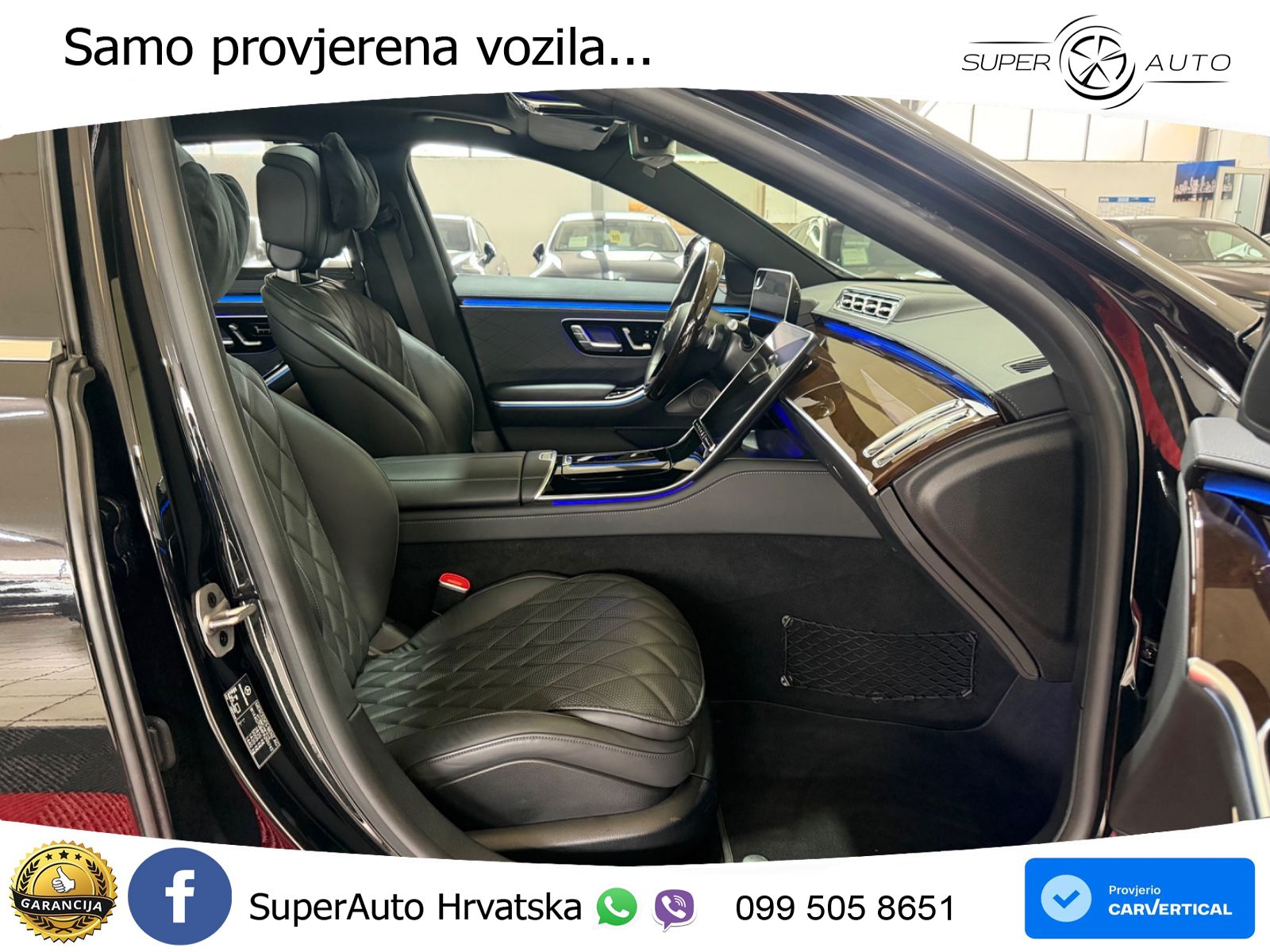 Mercedes S 580 V8 (503 KS) EQ Boost 4MATIC 9G-TRONIC ZRAČNI+ACC+GR SJED+360+PANO