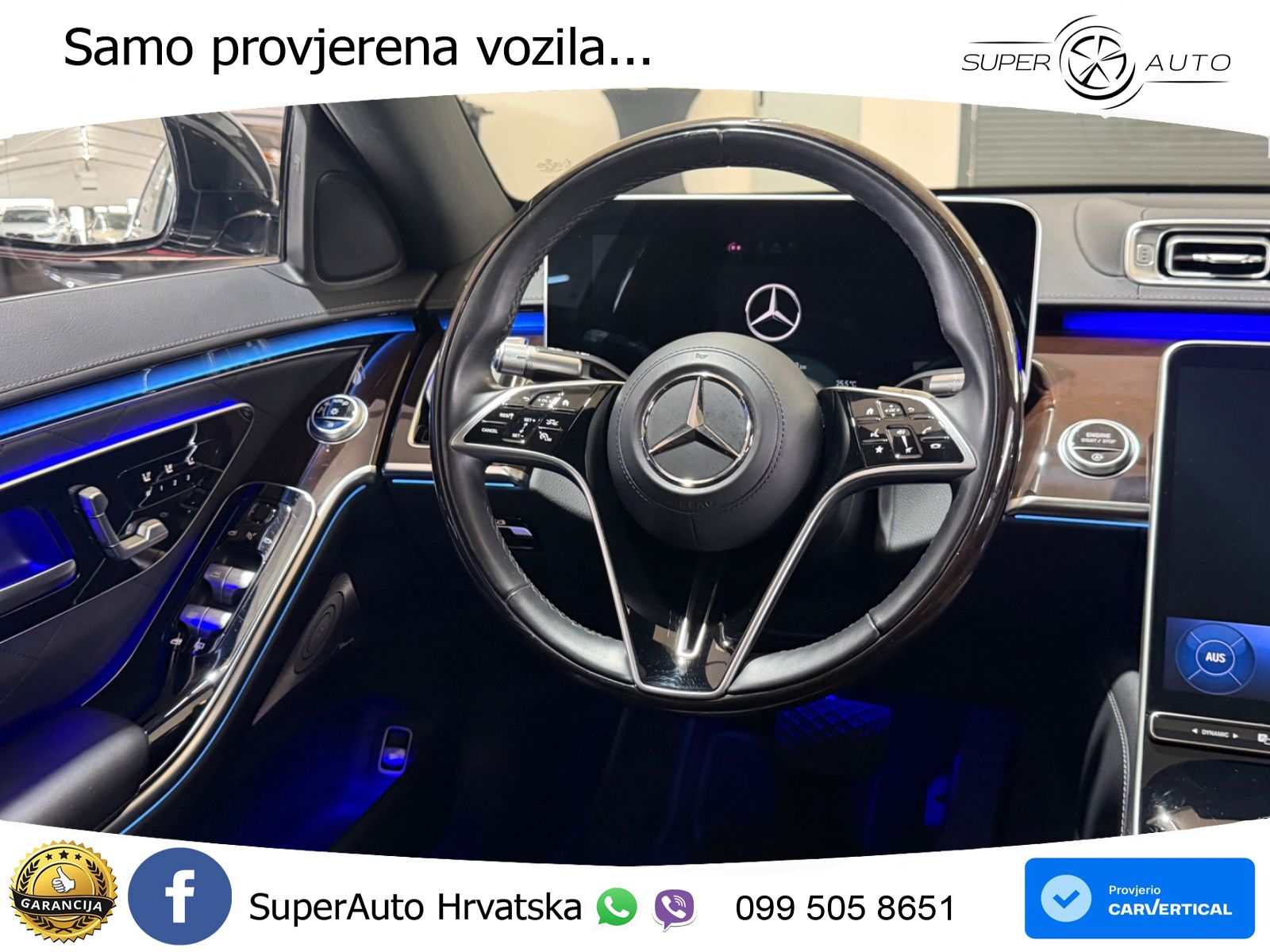 Mercedes S 580 V8 (503 KS) EQ Boost 4MATIC 9G-TRONIC ZRAČNI+ACC+GR SJED+360+PANO