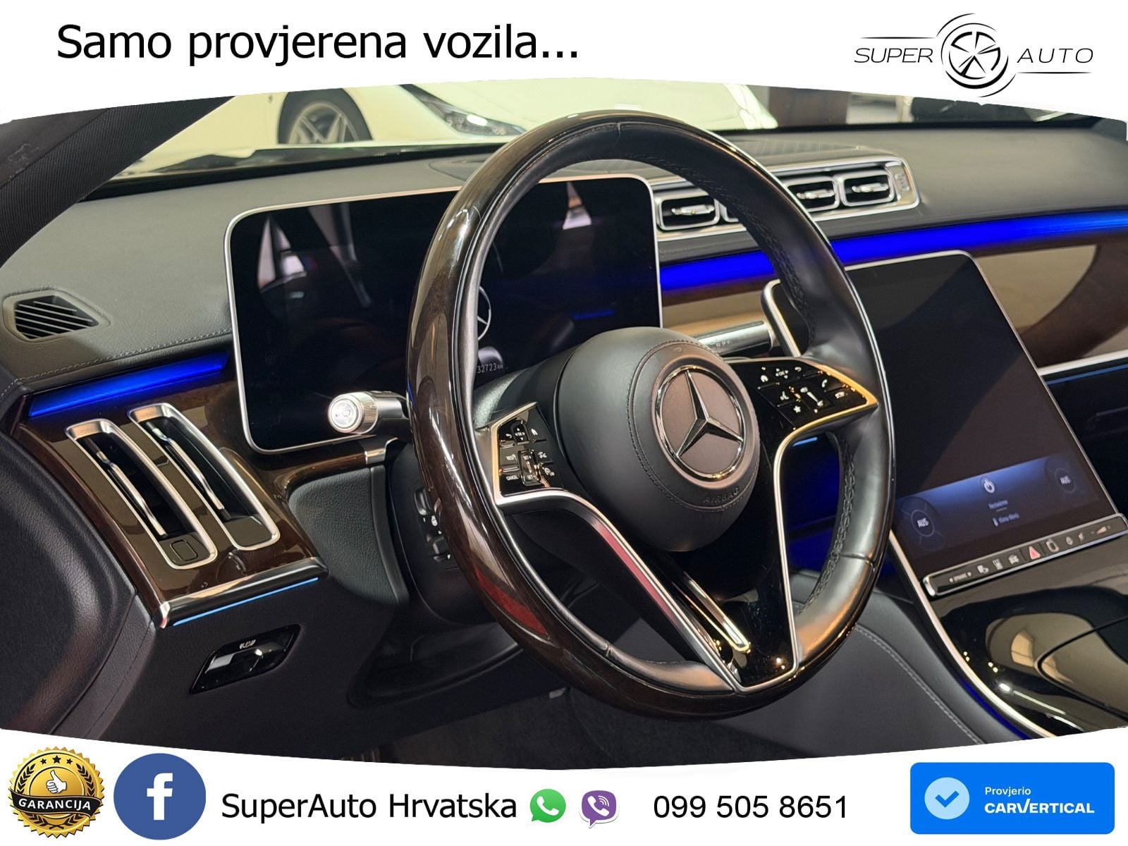 Mercedes S 580 V8 (503 KS) EQ Boost 4MATIC 9G-TRONIC ZRAČNI+ACC+GR SJED+360+PANO