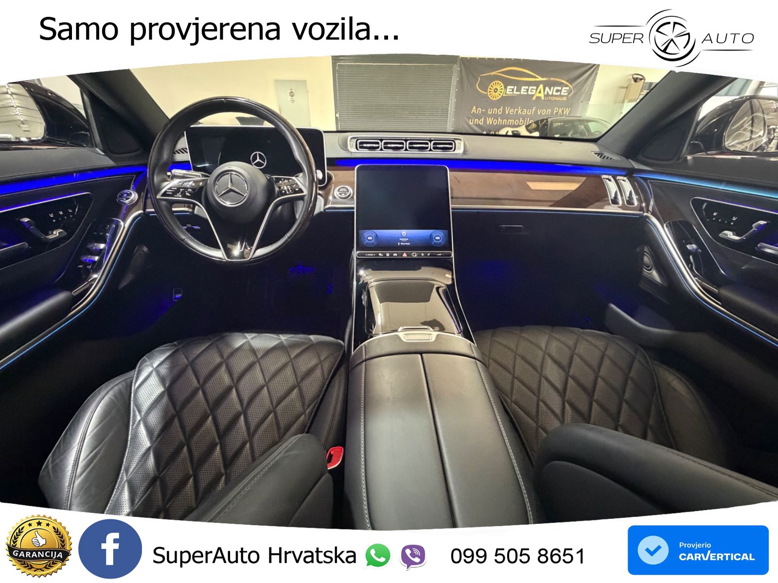 Mercedes S 580 V8 (503 KS) EQ Boost 4MATIC 9G-TRONIC ZRAČNI+ACC+GR SJED+360+PANO