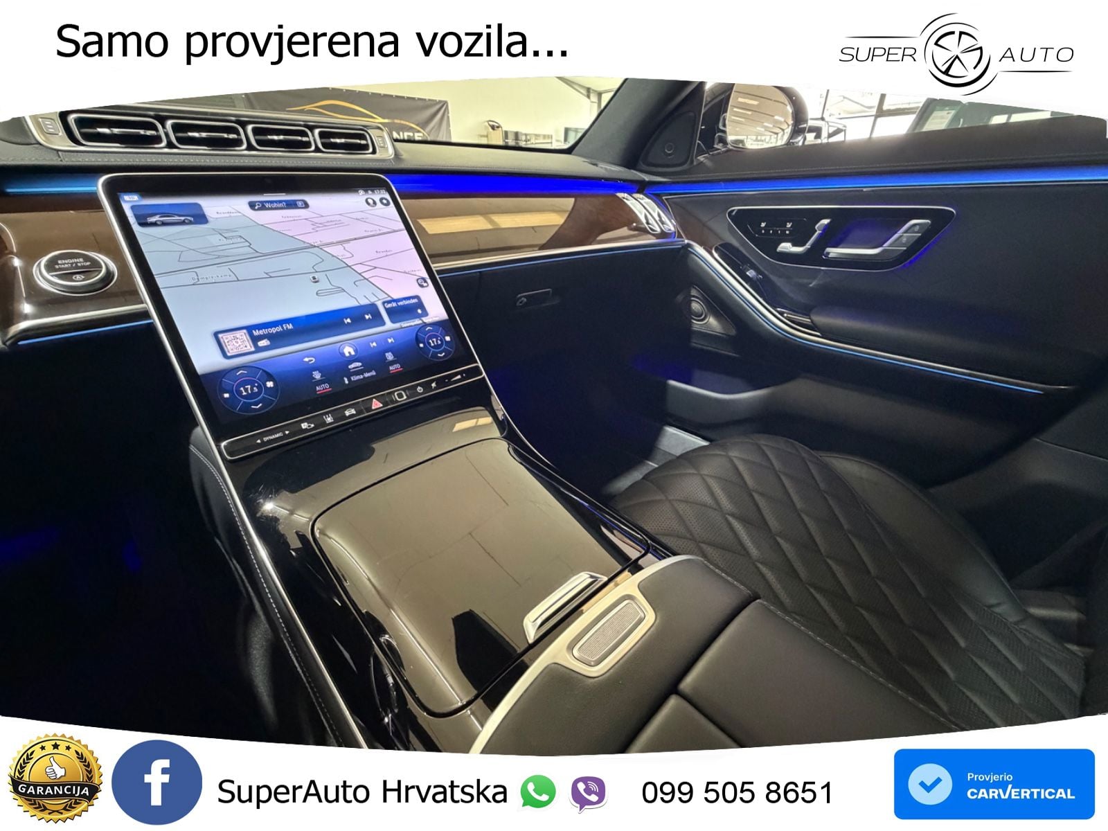 Mercedes S 580 V8 (503 KS) EQ Boost 4MATIC 9G-TRONIC ZRAČNI+ACC+GR SJED+360+PANO