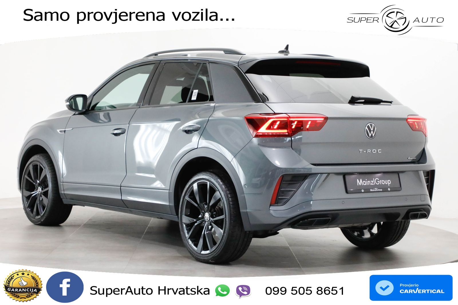 Volkswagen T-Roc 2.0 TSI (190 KS) 4M DSG R-Line LED+GR SJED+ACC