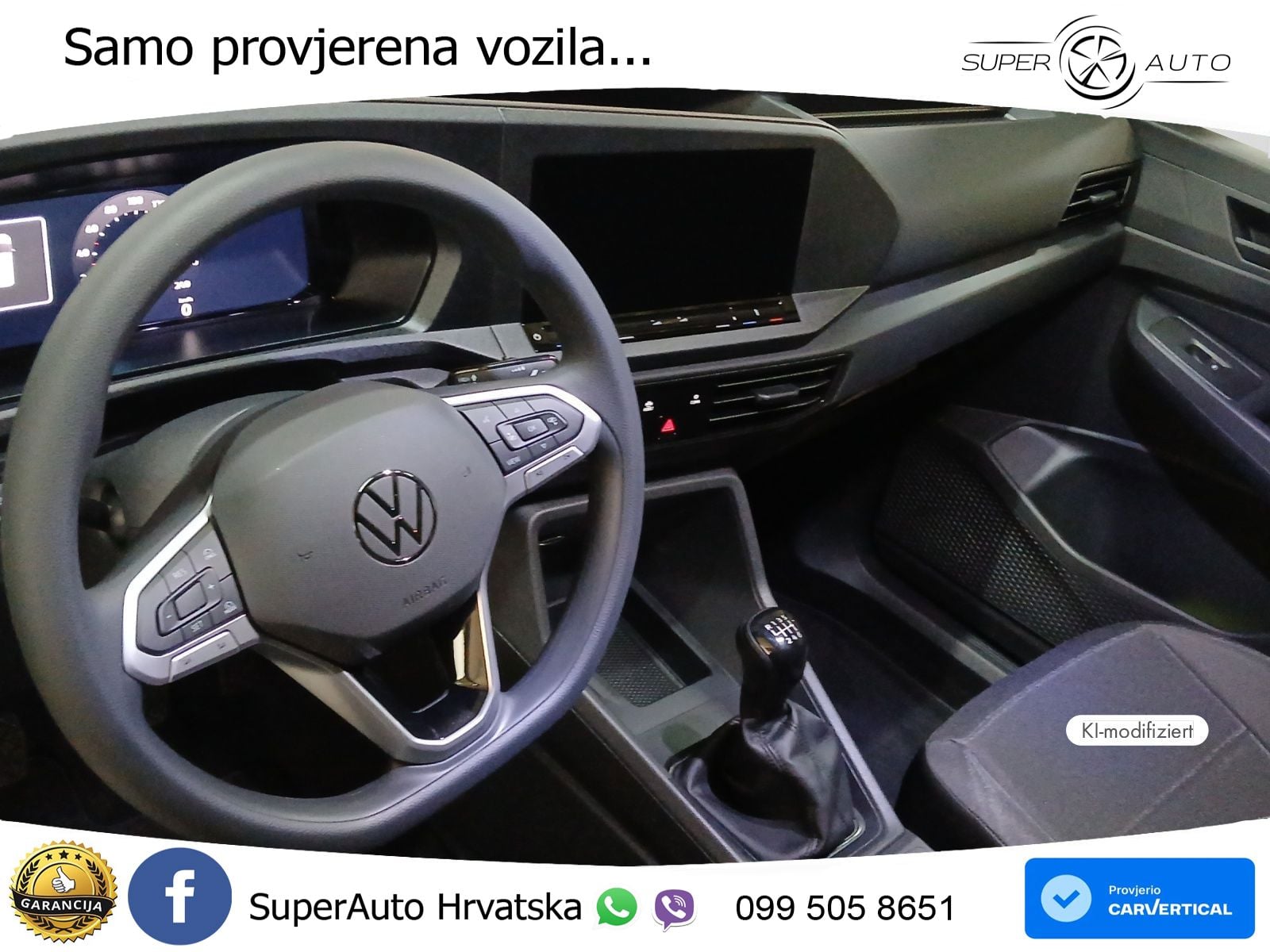 Volkswagen Caddy Cargo Motor: 2,0 l TDI EU6 SCR 75 kW Getri 102 KS