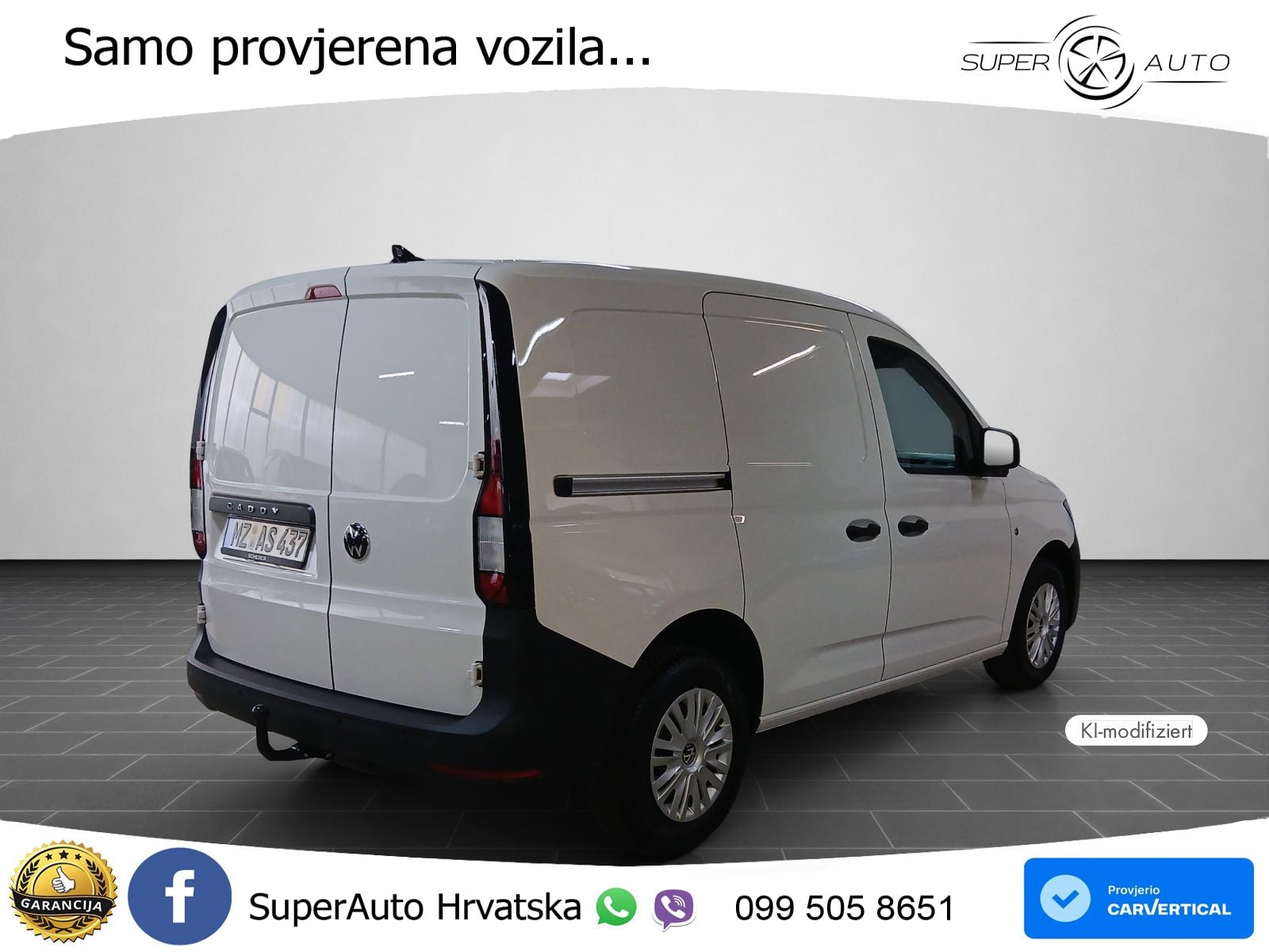 Volkswagen Caddy Cargo Motor: 2,0 l TDI EU6 SCR 75 kW Getri 102 KS