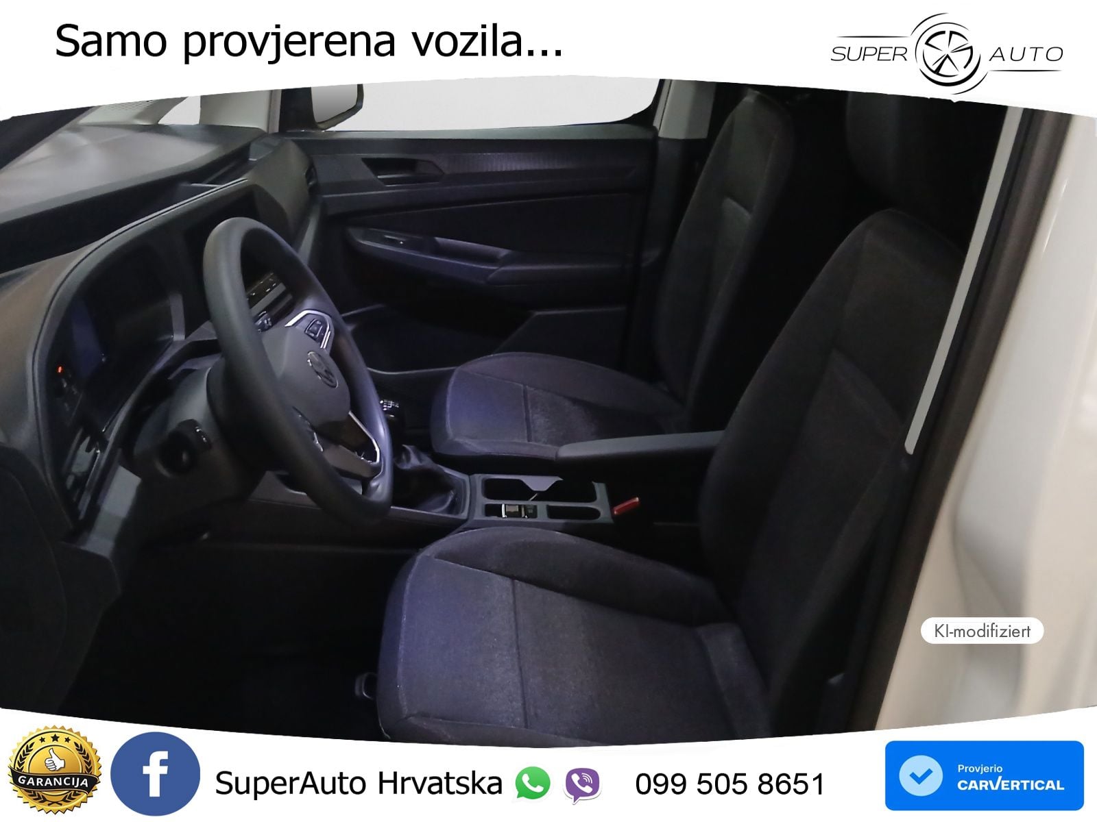 Volkswagen Caddy Cargo Motor: 2,0 l TDI EU6 SCR 75 kW Getri 102 KS