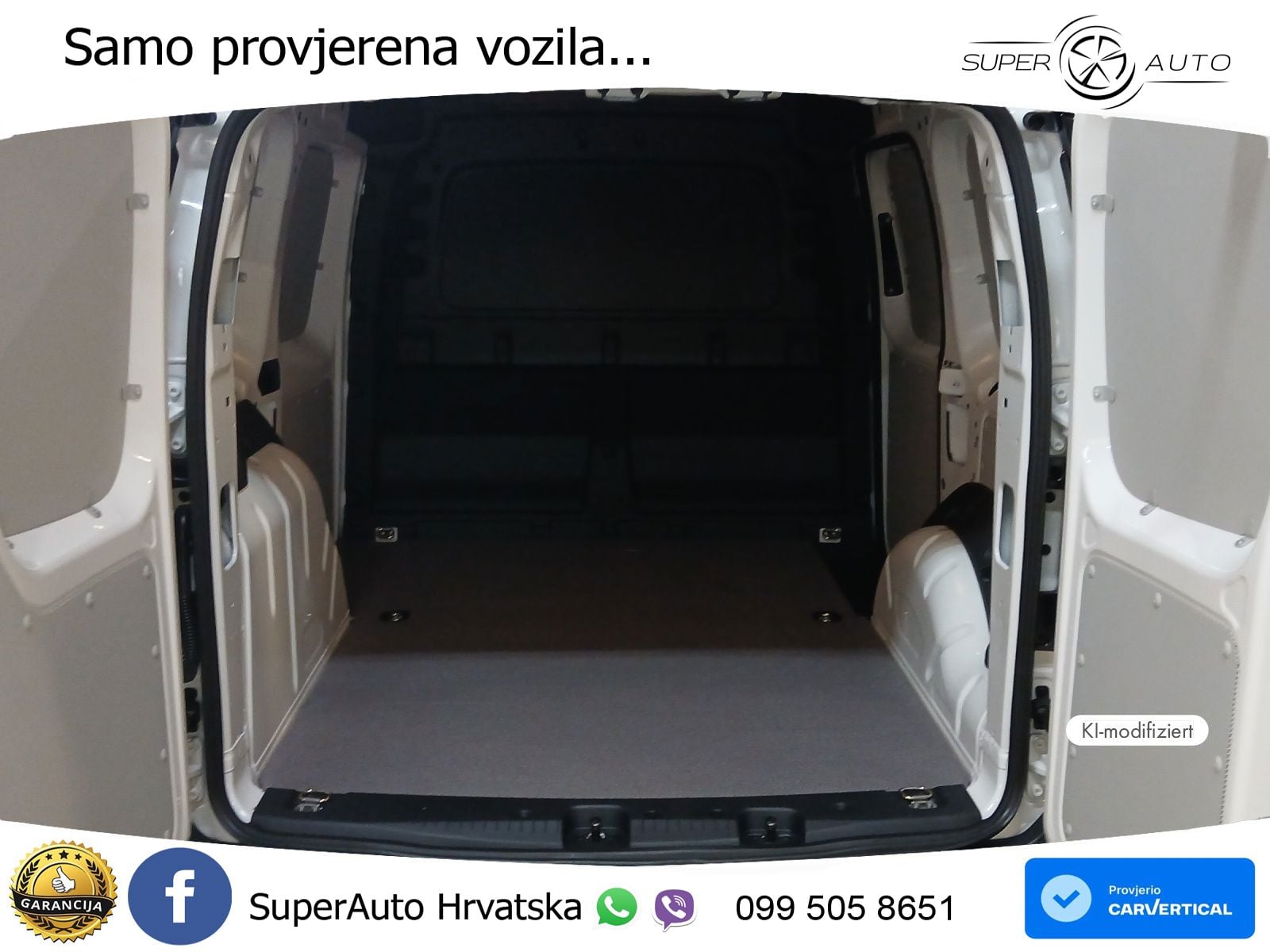 Volkswagen Caddy Cargo Motor: 2,0 l TDI EU6 SCR 75 kW Getri 102 KS