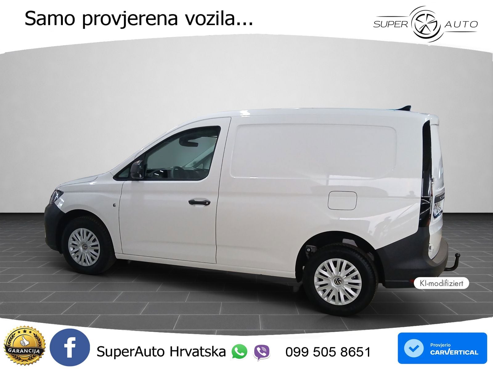 Volkswagen Caddy Cargo Motor: 2,0 l TDI EU6 SCR 75 kW Getri 102 KS