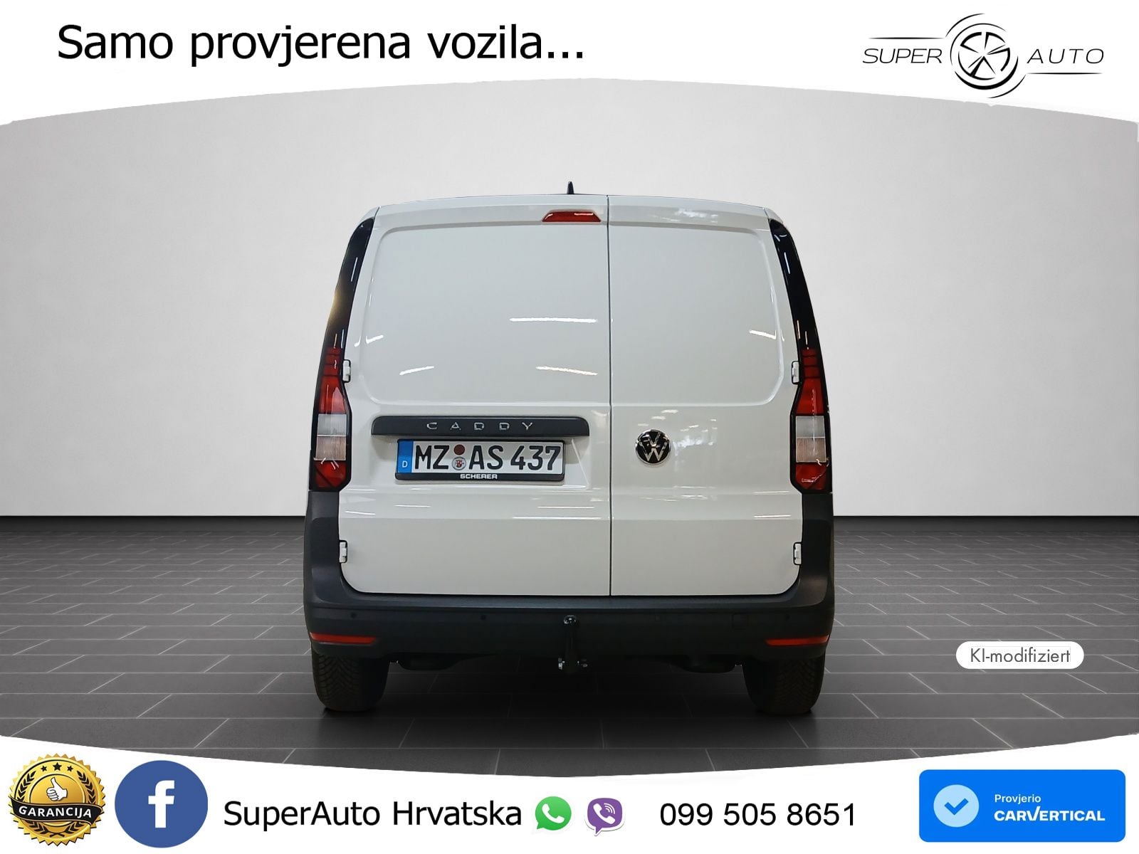 Volkswagen Caddy Cargo Motor: 2,0 l TDI EU6 SCR 75 kW Getri 102 KS