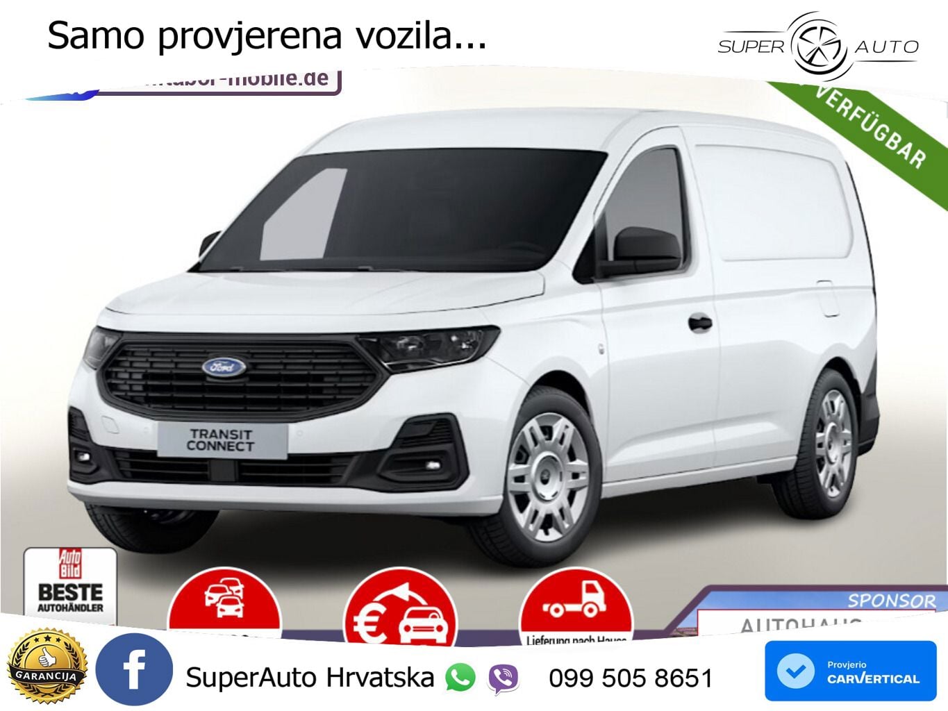 Ford Transit Connect L2 Aut Trend SHZ Nav UVP-34%* 122 KS