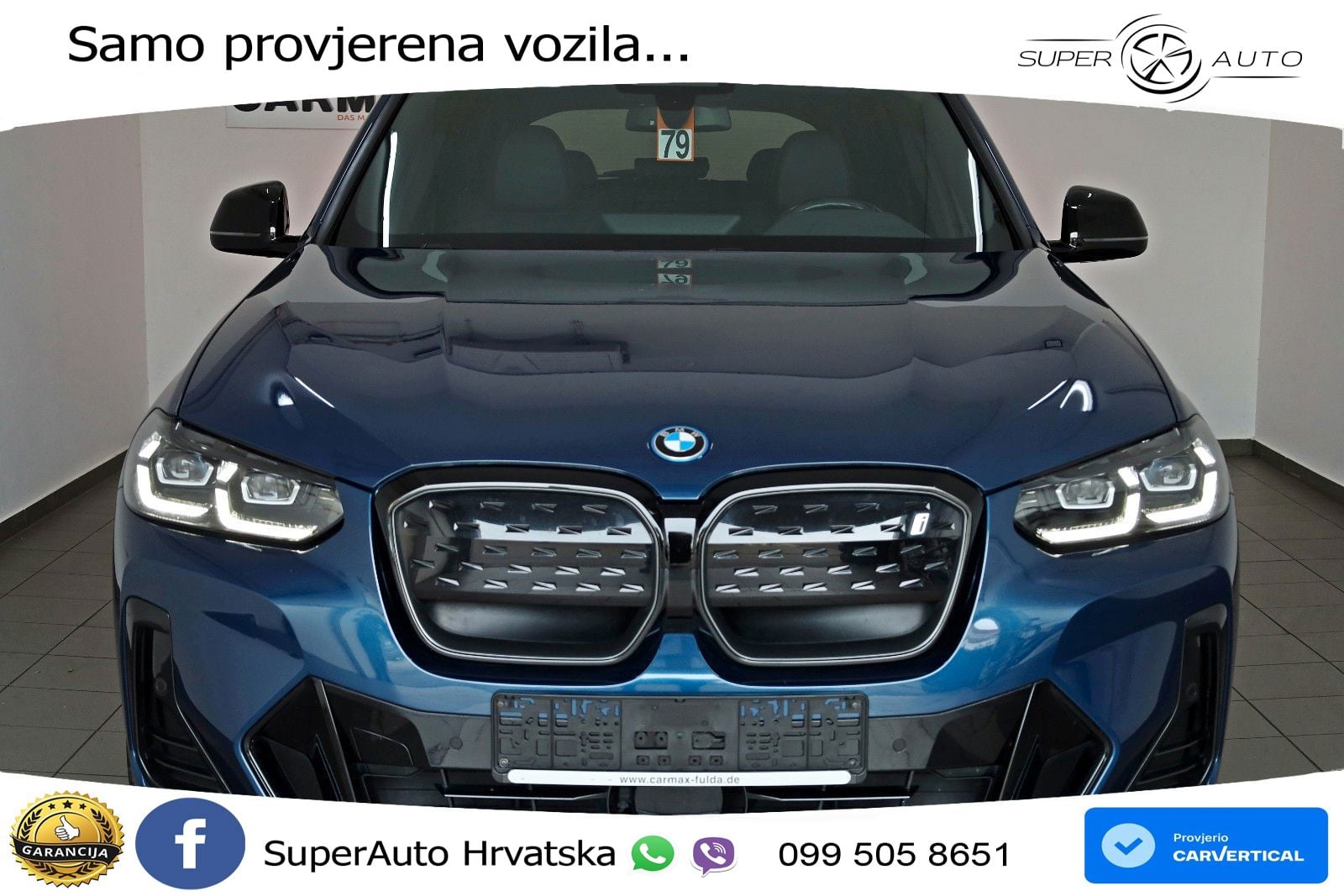 BMW iX3 80 kWh (286 KS) M Sport LED+GR SJED+ACC
