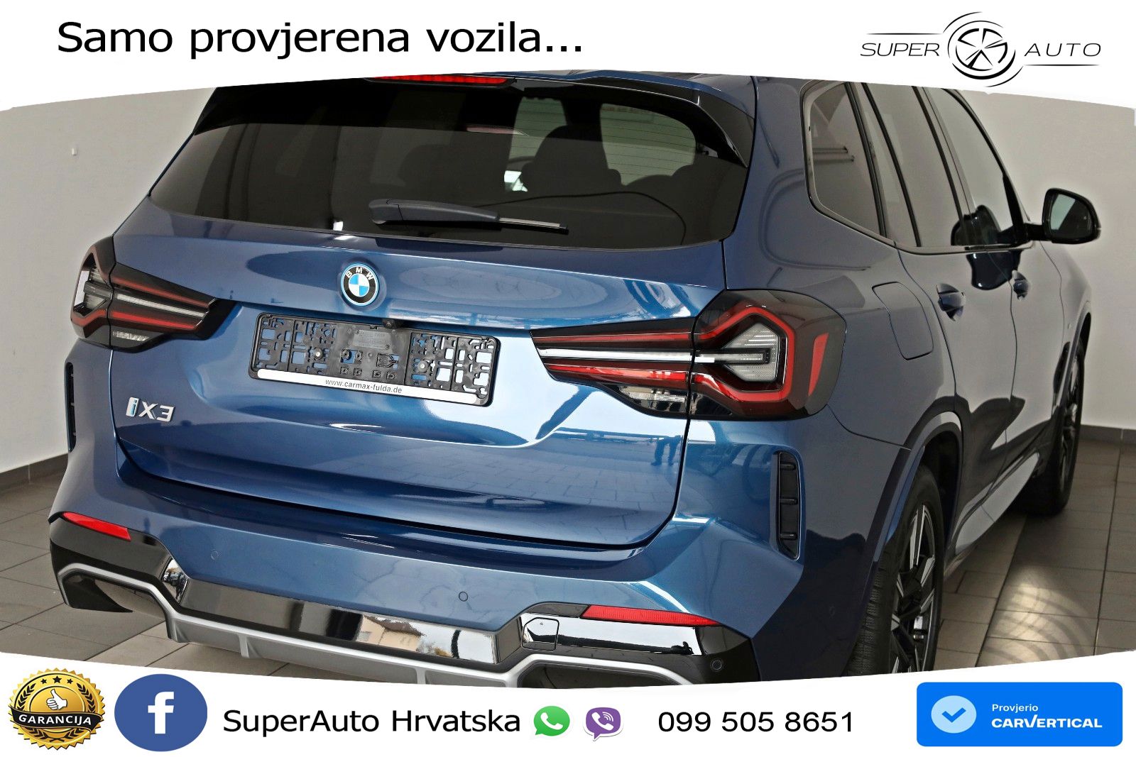 BMW iX3 80 kWh (286 KS) M Sport LED+GR SJED+ACC