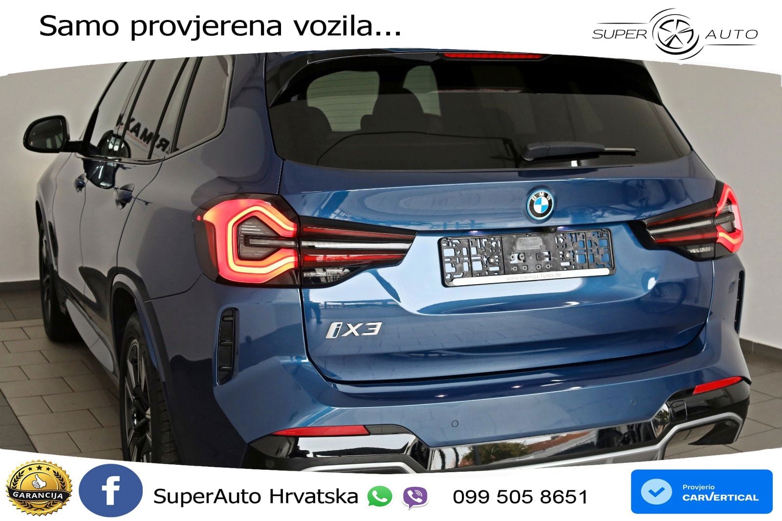 BMW iX3 80 kWh (286 KS) M Sport LED+GR SJED+ACC