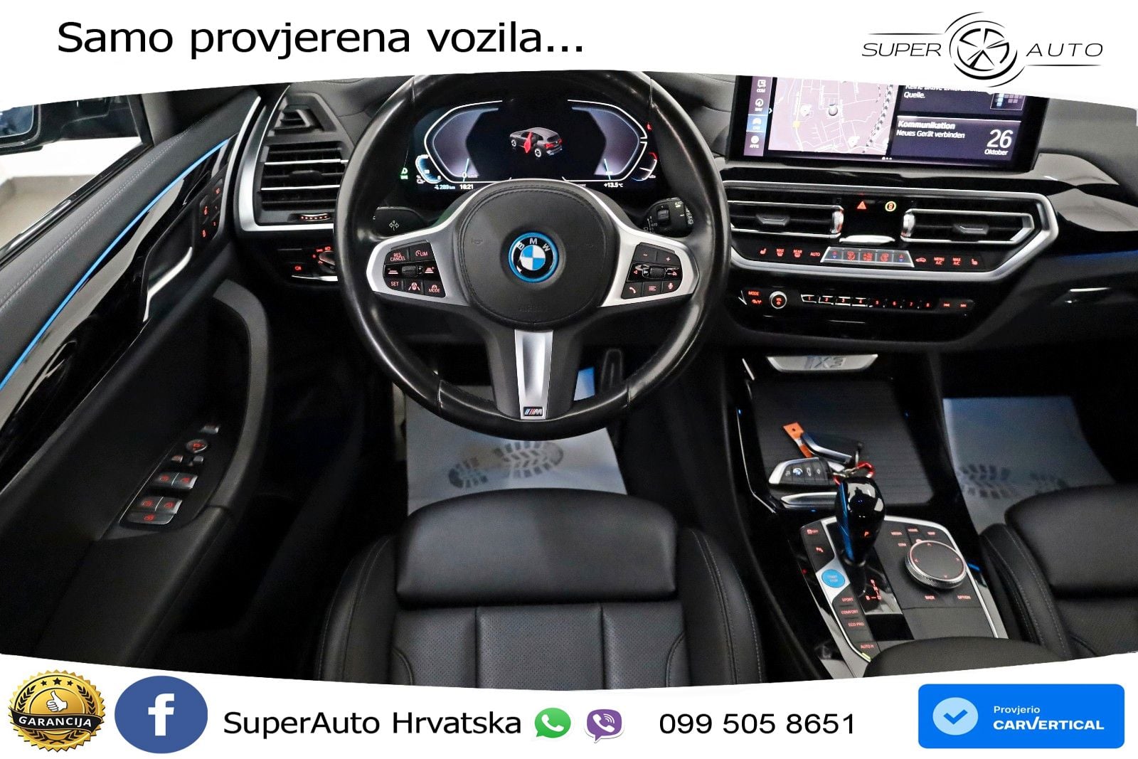 BMW iX3 80 kWh (286 KS) M Sport LED+GR SJED+ACC