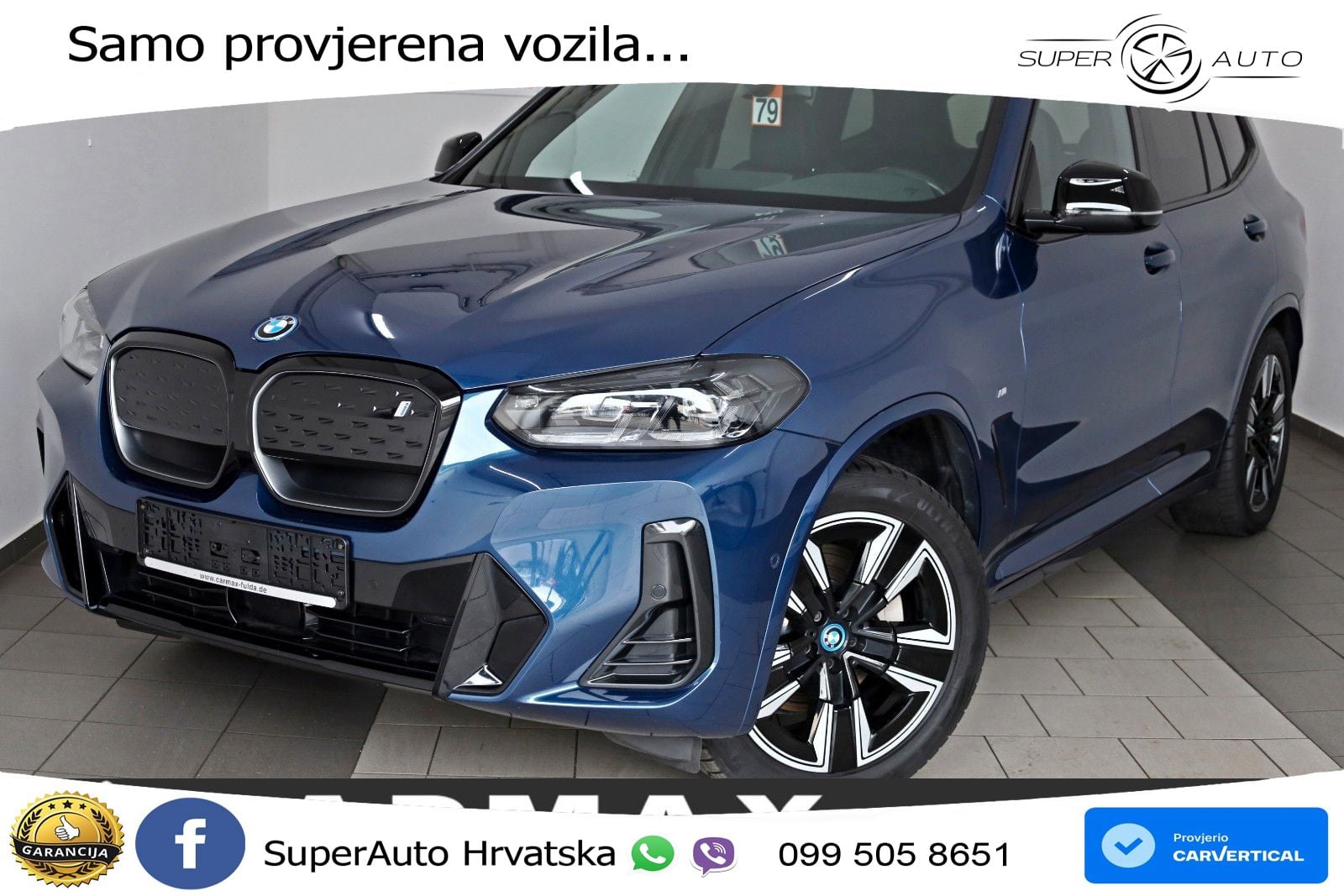 BMW iX3 80 kWh (286 KS) M Sport LED+GR SJED+ACC
