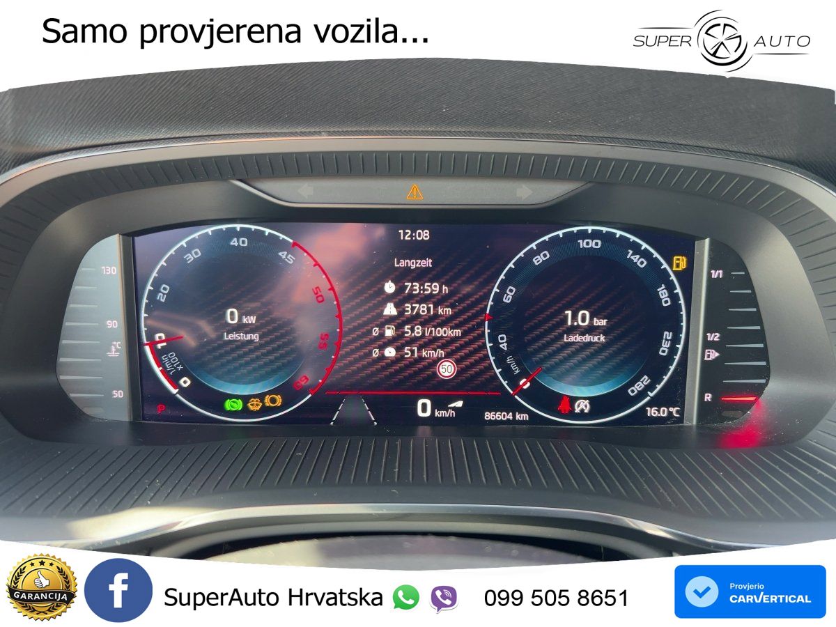 Škoda Octavia Combi RS 2.0 TDI (200 KS) DSG LED+GR SJED+ACC
