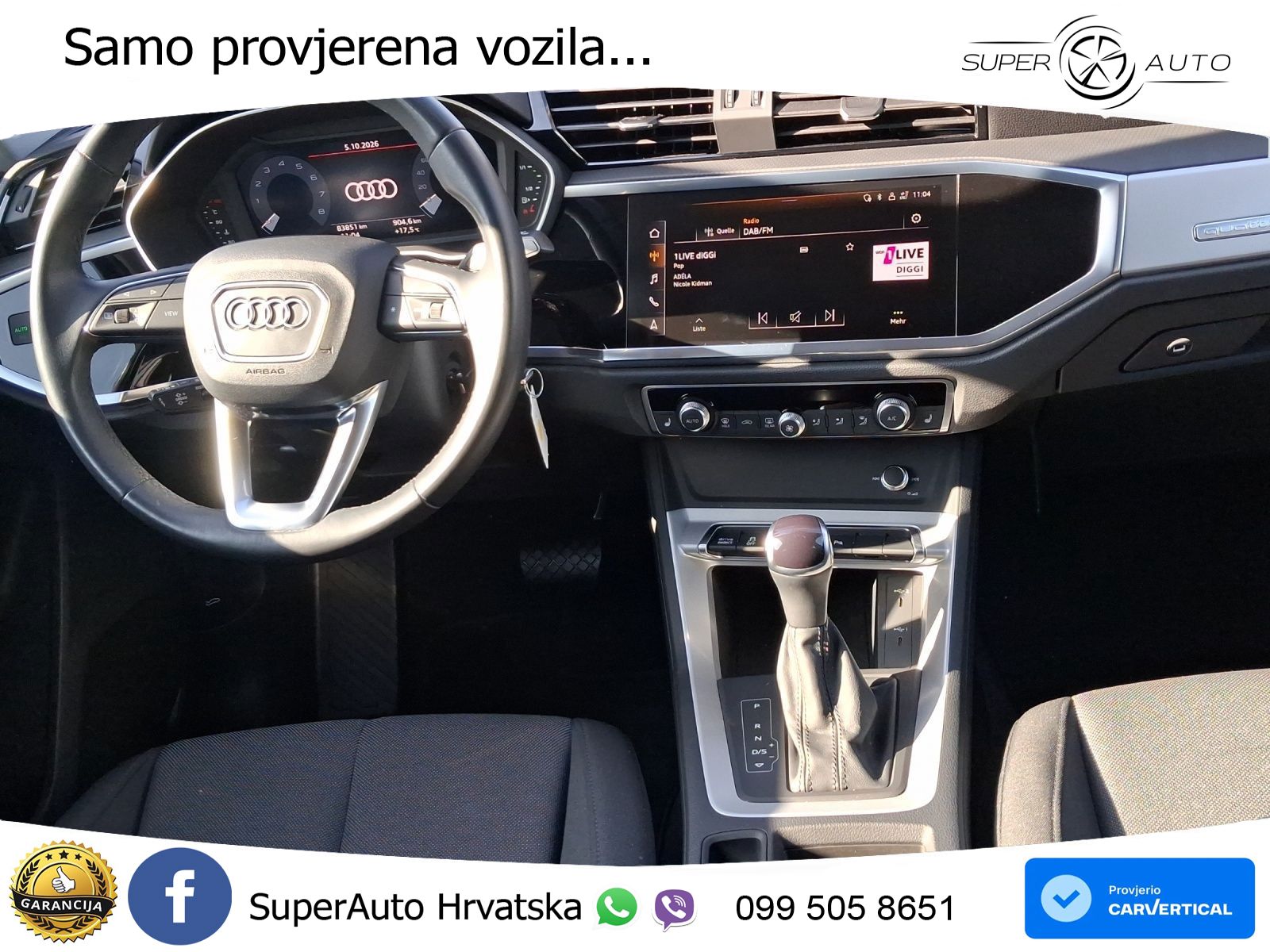 Audi Q3 II Sportback 40 TFSI (190 KS) quattro S tronic LED+GR SJED+ACC