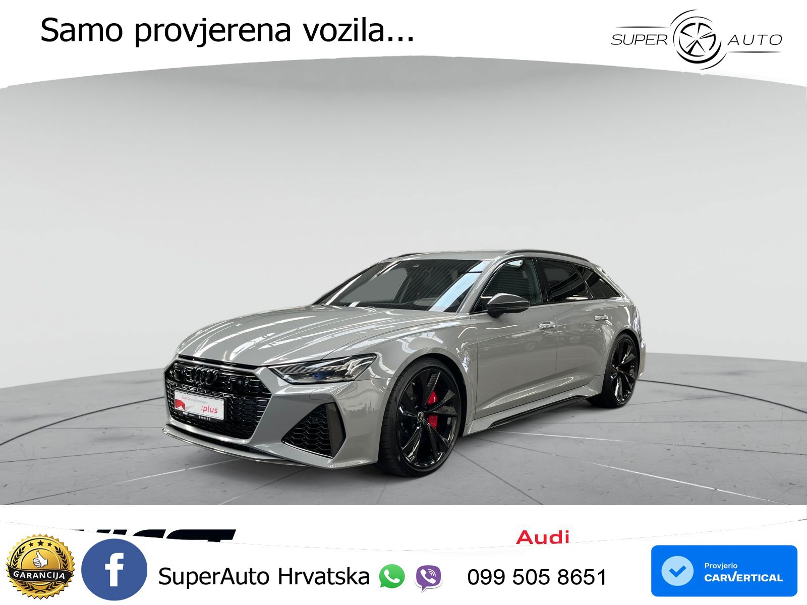 Audi RS6 Avant 4.0 TFSI V8 performance (630 KS)  quattro tiptronic LED+GR SJED+ACC