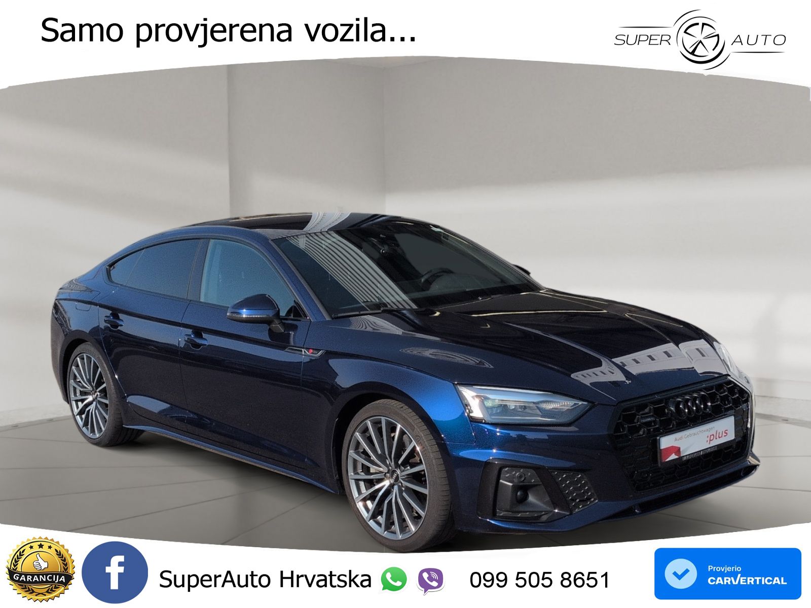 Audi A5 Sportback 45 TFSI (265 KS) quattro S tronic S line LED+GR SJED+ACC