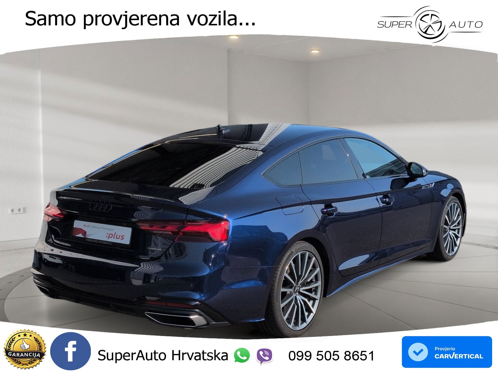 Audi A5 Sportback 45 TFSI (265 KS) quattro S tronic S line LED+GR SJED+ACC