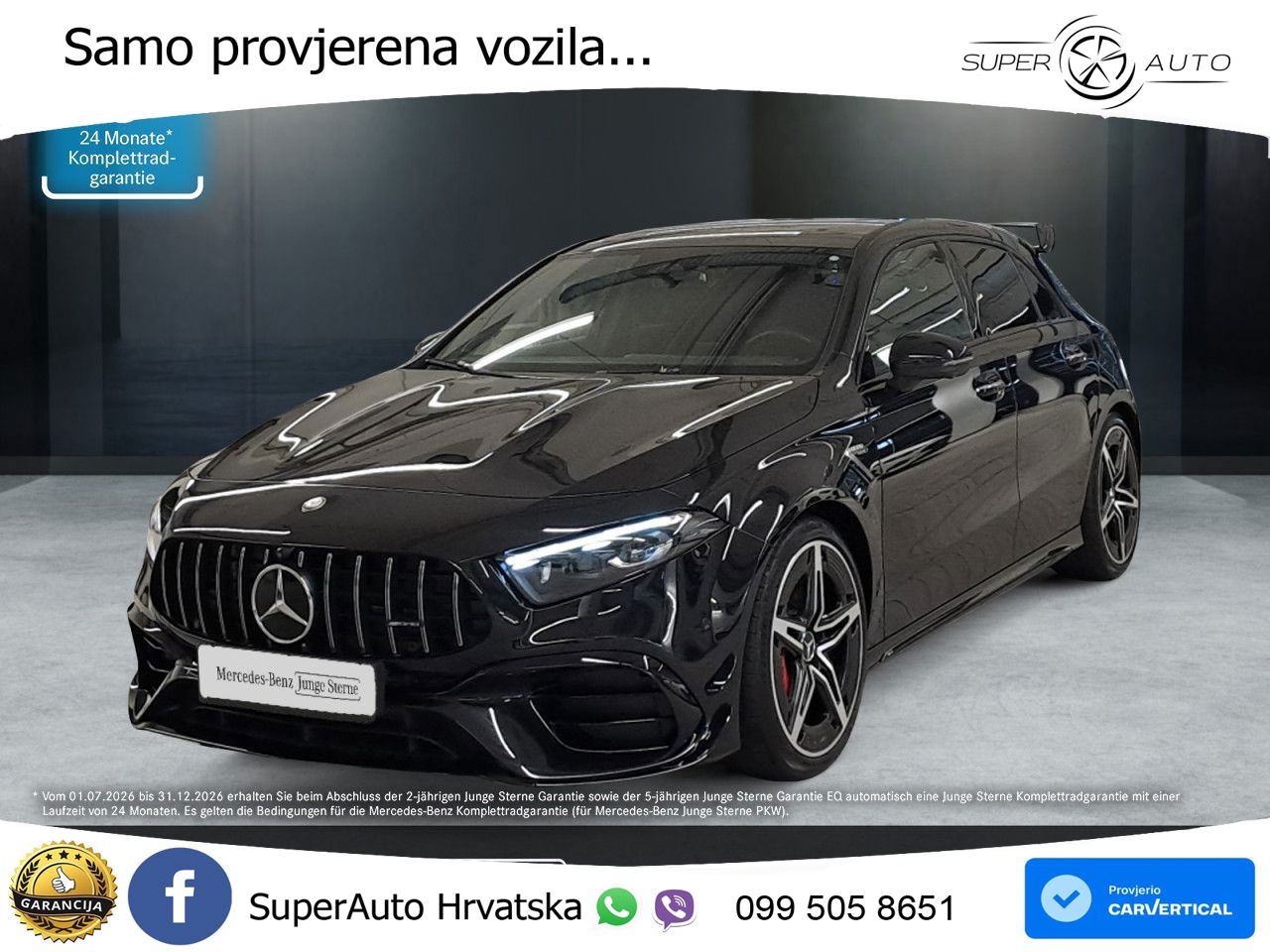 Mercedes-Benz AMG A 45 S 4MATIC+ AMG SPEEDSHIFT DCT 8G ACC+GR SJED+360+PANO