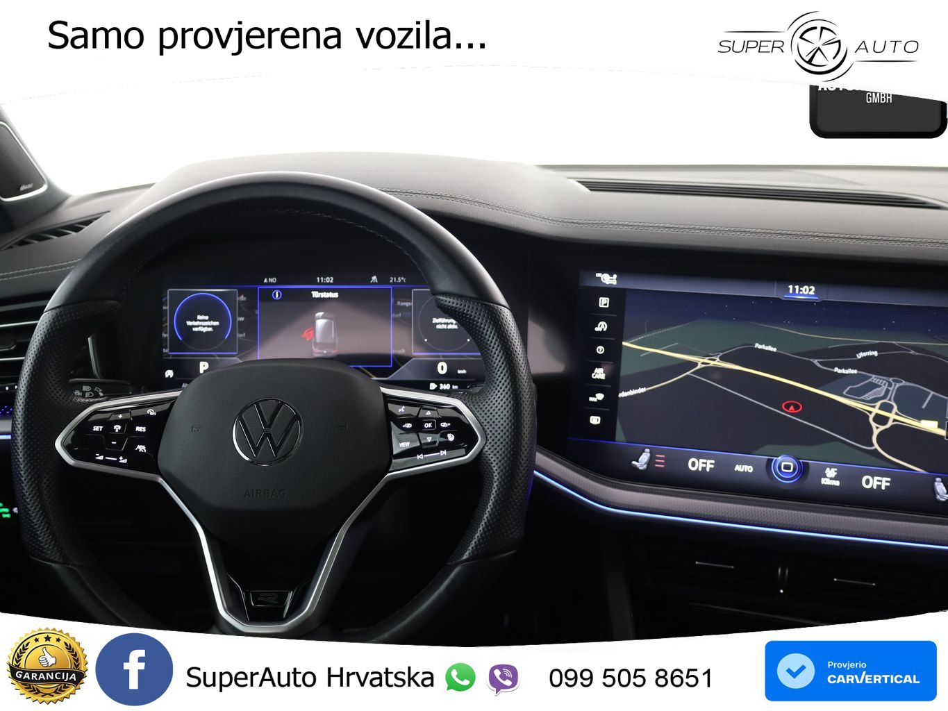 Volkswagen Touareg 3.0 V6 TDI (286 KS) 4MOTION Tiptronic R-Line ZRAČNI+ACC+GR SJED+KAM+PANO