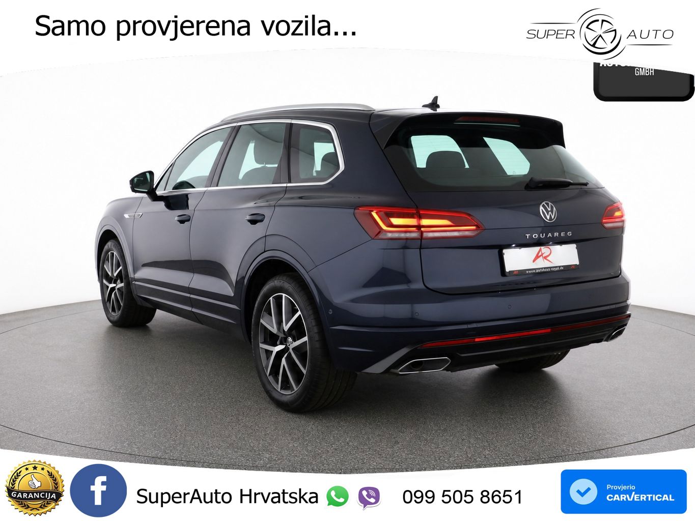 Volkswagen Touareg 3.0 V6 TDI (286 KS) 4MOTION Tiptronic R-Line ZRAČNI+ACC+GR SJED+KAM+PANO
