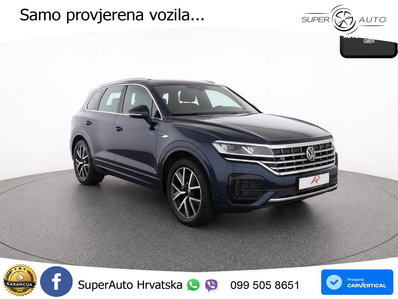 Volkswagen Touareg 3.0 V6 TDI (286 KS) 4MOTION Tiptronic R-Line ZRAČNI+ACC+GR SJED+KAM+PANO