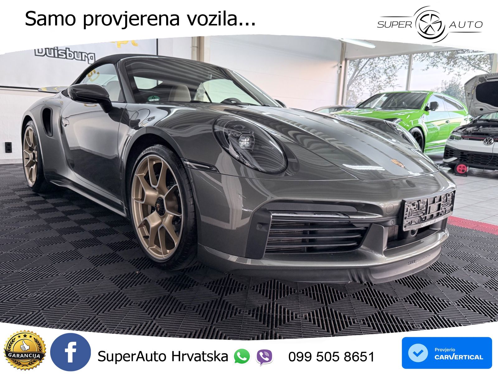 Porsche 911 Turbo S Cabriolet 3.8 (650 KS) PDK ZRAČNI+ACC+GR SJED+KAM