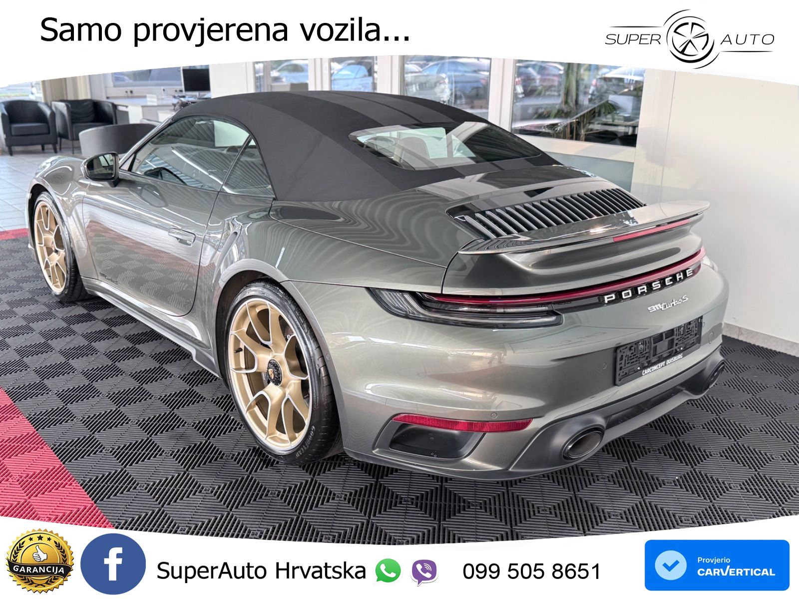 Porsche 911 Turbo S Cabriolet 3.8 (650 KS) PDK ZRAČNI+ACC+GR SJED+KAM