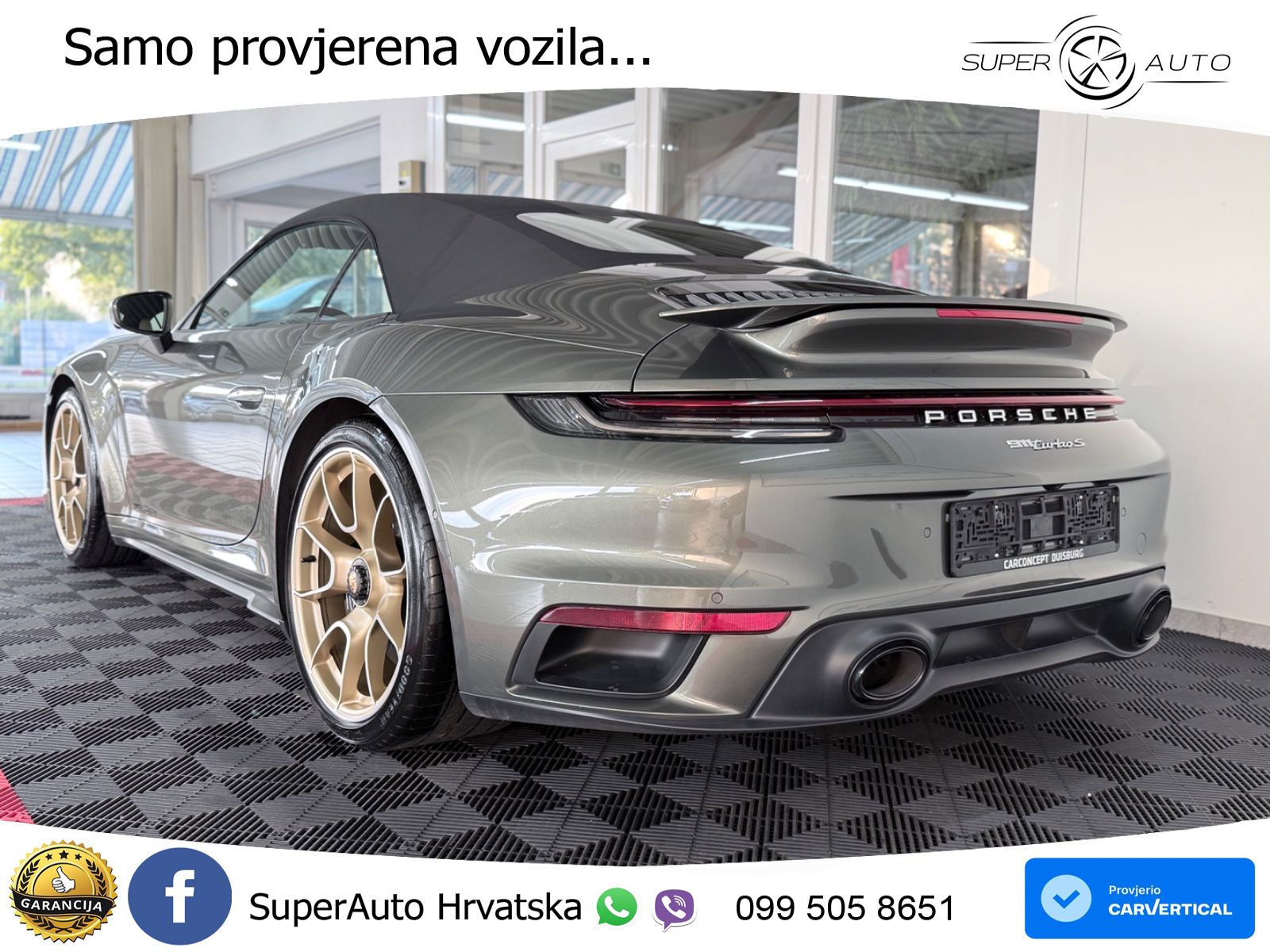 Porsche 911 Turbo S Cabriolet 3.8 (650 KS) PDK ZRAČNI+ACC+GR SJED+KAM