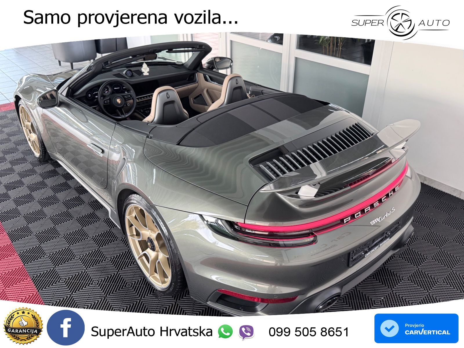 Porsche 911 Turbo S Cabriolet 3.8 (650 KS) PDK ZRAČNI+ACC+GR SJED+KAM
