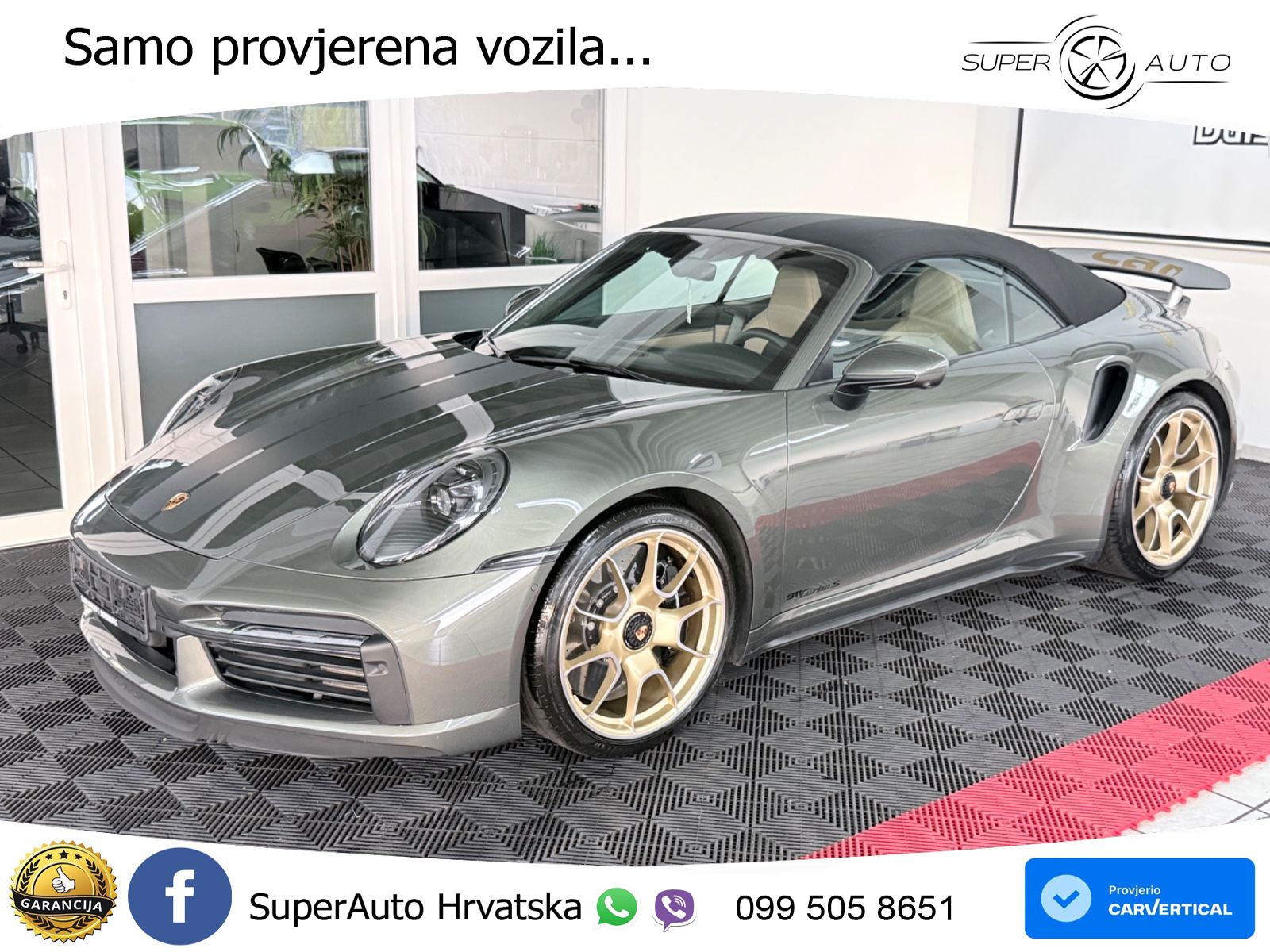 Porsche 911 Turbo S Cabriolet 3.8 (650 KS) PDK ZRAČNI+ACC+GR SJED+KAM