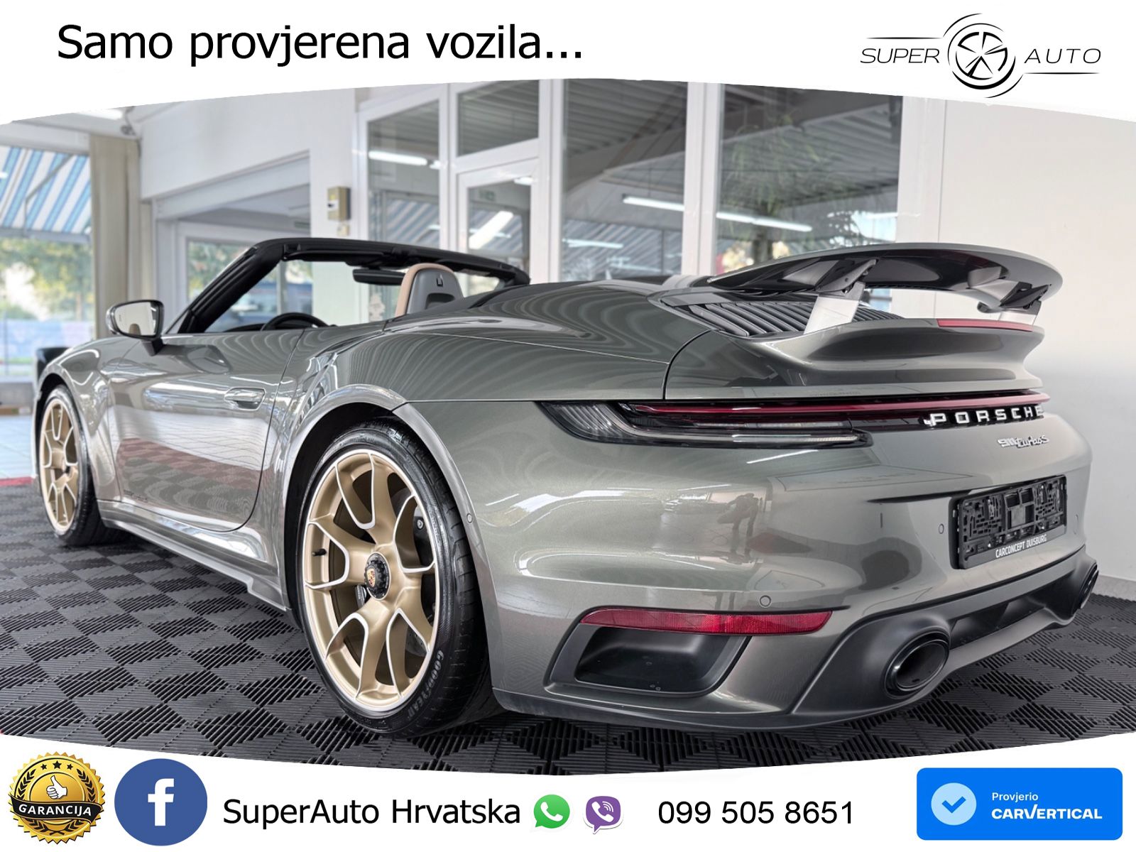 Porsche 911 Turbo S Cabriolet 3.8 (650 KS) PDK ZRAČNI+ACC+GR SJED+KAM