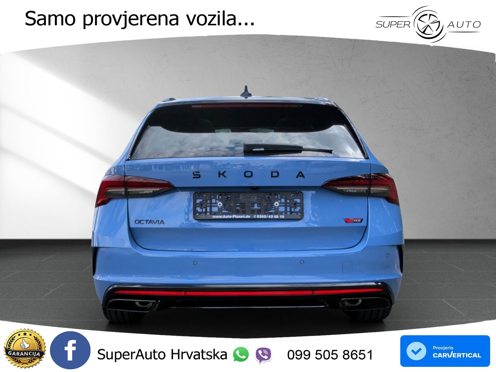 Škoda Octavia Combi RS 2.0 TSI (265 KS) DSG LED+GR SJED+ACC