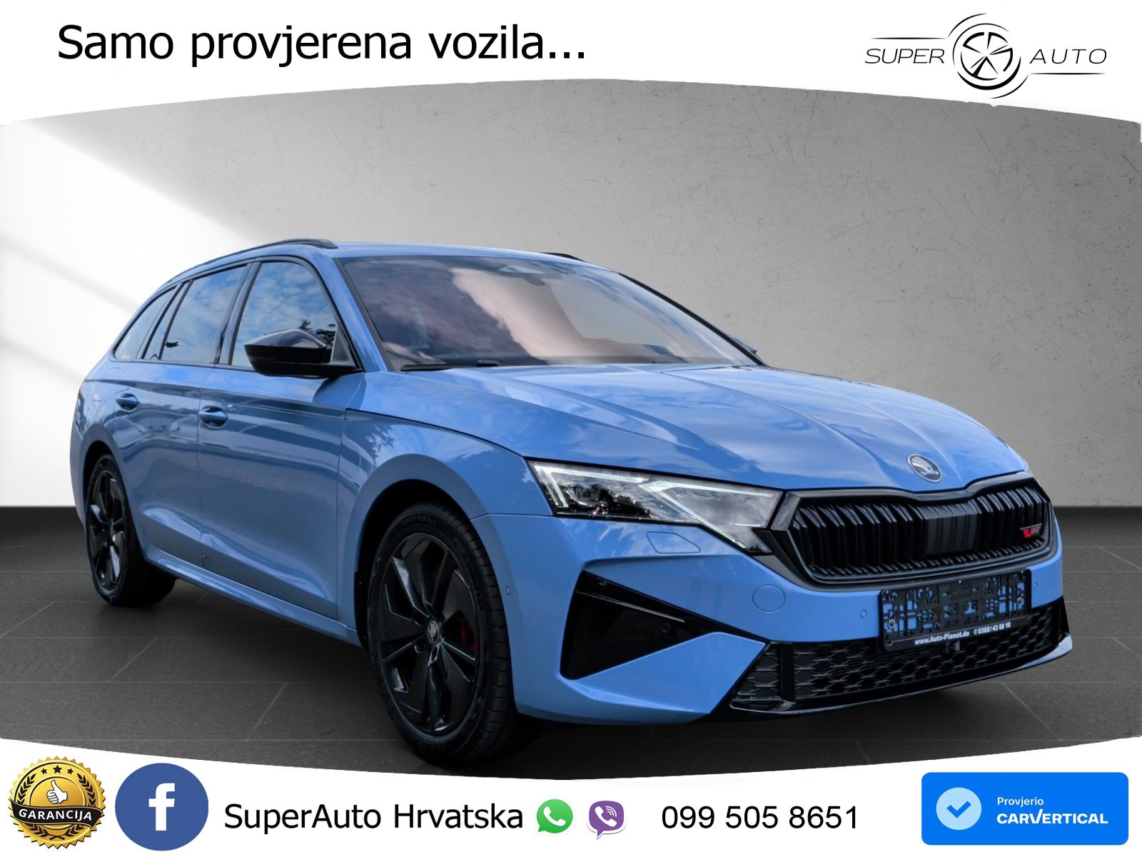 Škoda Octavia Combi RS 2.0 TSI (265 KS) DSG LED+GR SJED+ACC