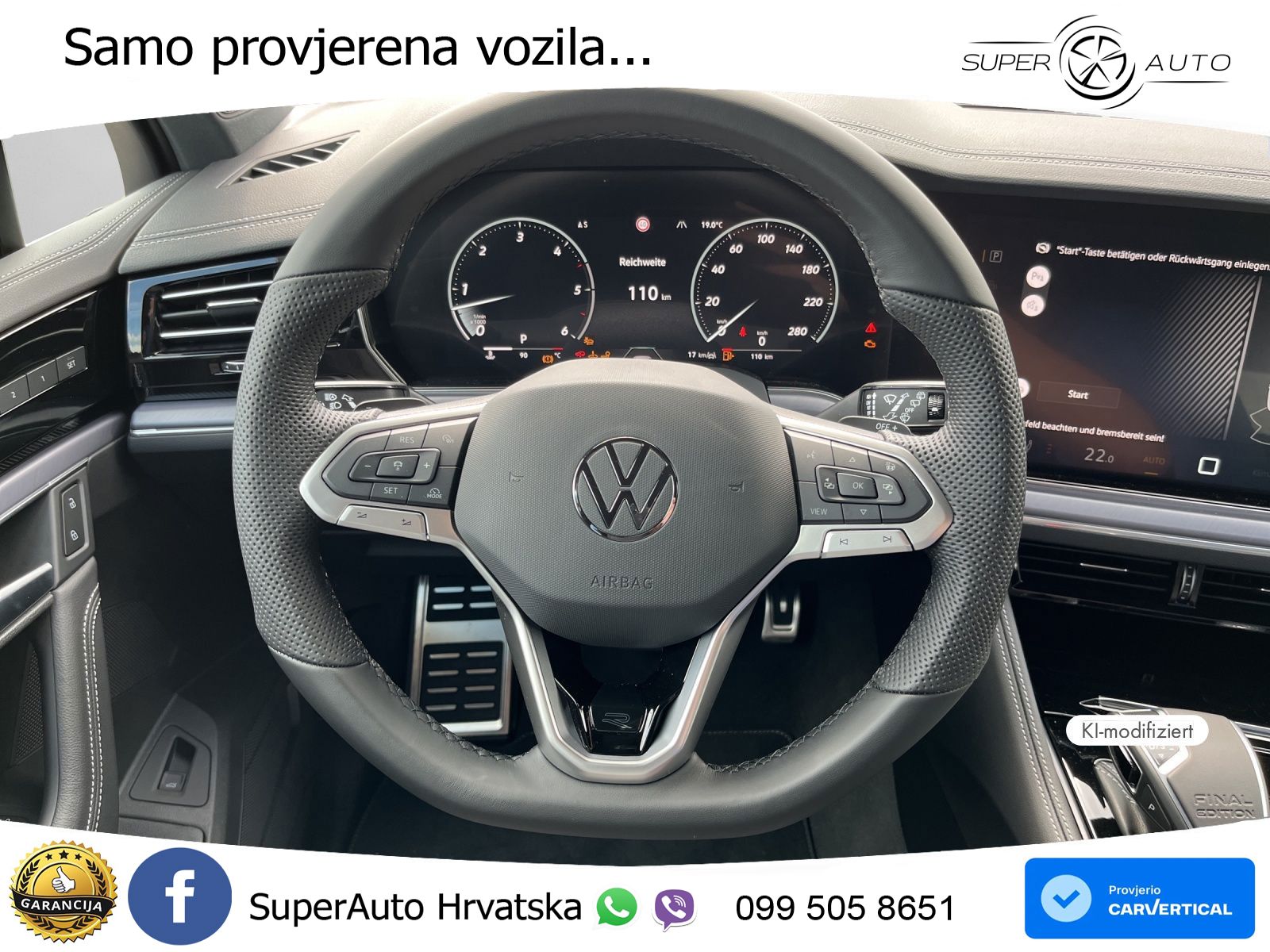 Volkswagen Touareg 3.0 V6 TDI (286 KS) 4MOTION Tiptronic ZRAČNI+ACC+4xGR SJED+KAM
