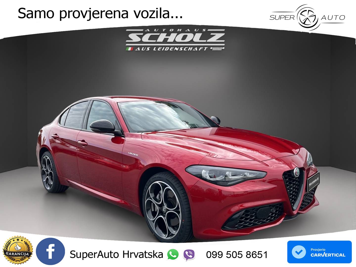 Alfa Romeo Giulia 2.0 Turbo (280 KS) Q4 Automatic LED+GR SJED+ACC