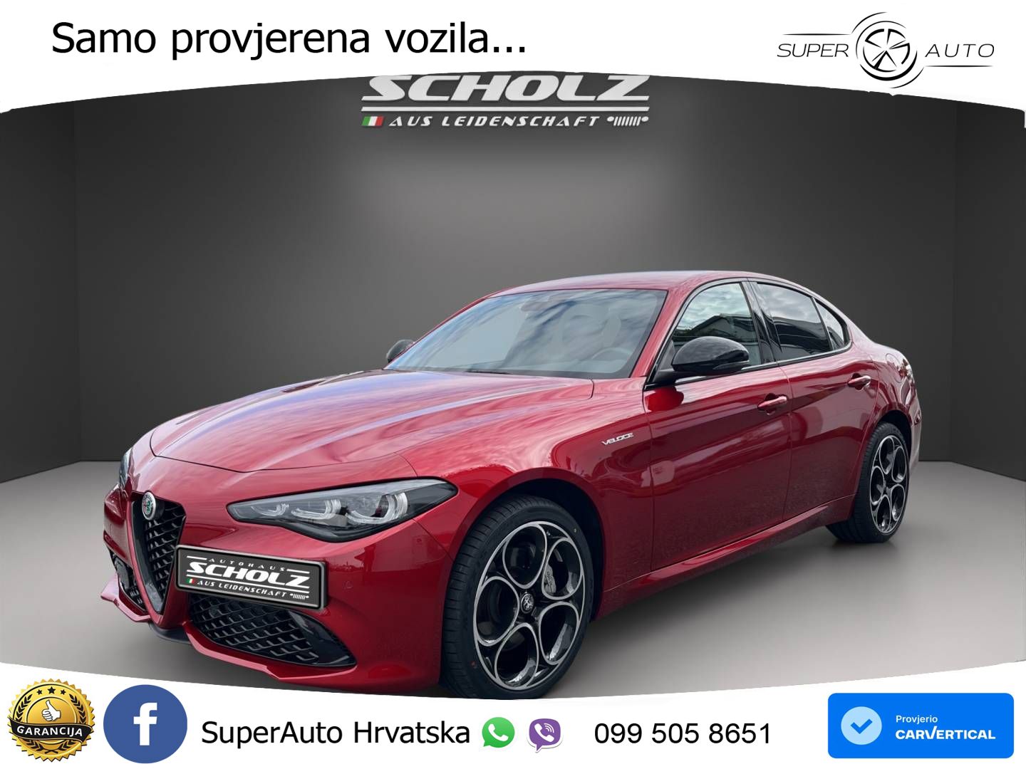 Alfa Romeo Giulia 2.0 Turbo (280 KS) Q4 Automatic LED+GR SJED+ACC