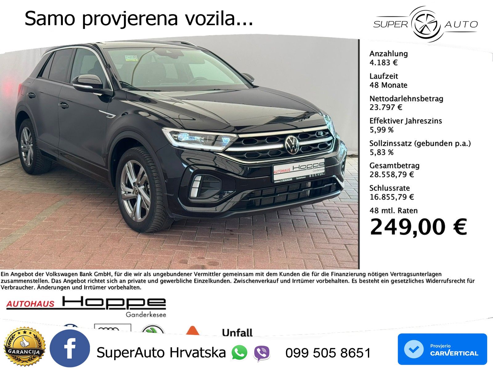 Volkswagen T-Roc 1.5 TSI (150 KS) DSG R-Line LED+GR SJED+ACC