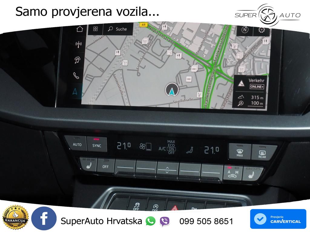 Audi A3 Sportback 30 TFSI (116 KS) Mild Hybrid S tronic LED+GR SJED+ACC