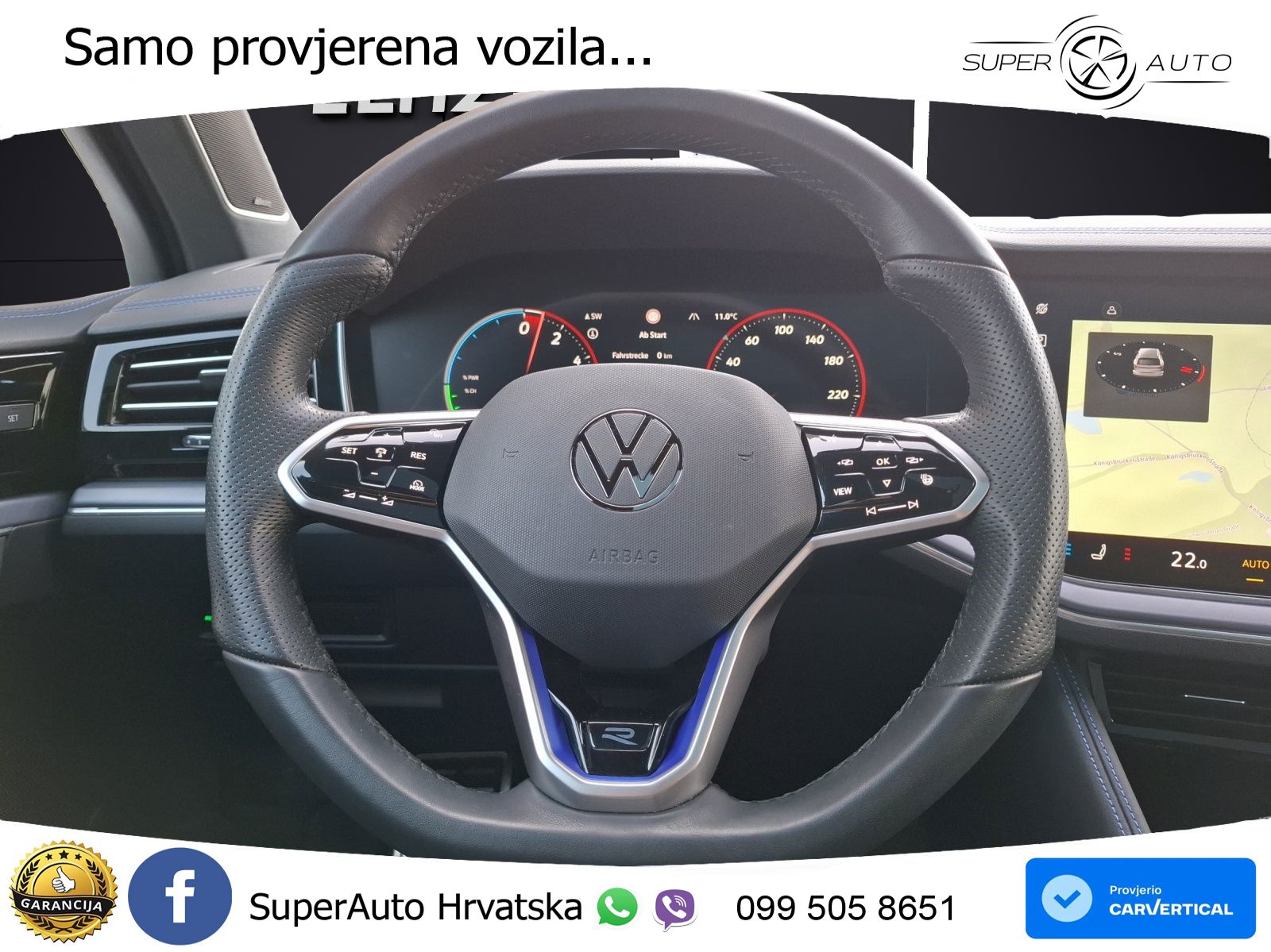 Volkswagen Touareg R 3.0 V6 TFSI (462 KS) 4MOTION Tiptronic ZRAČNI+ACC+GR SJED+KAM+PANO