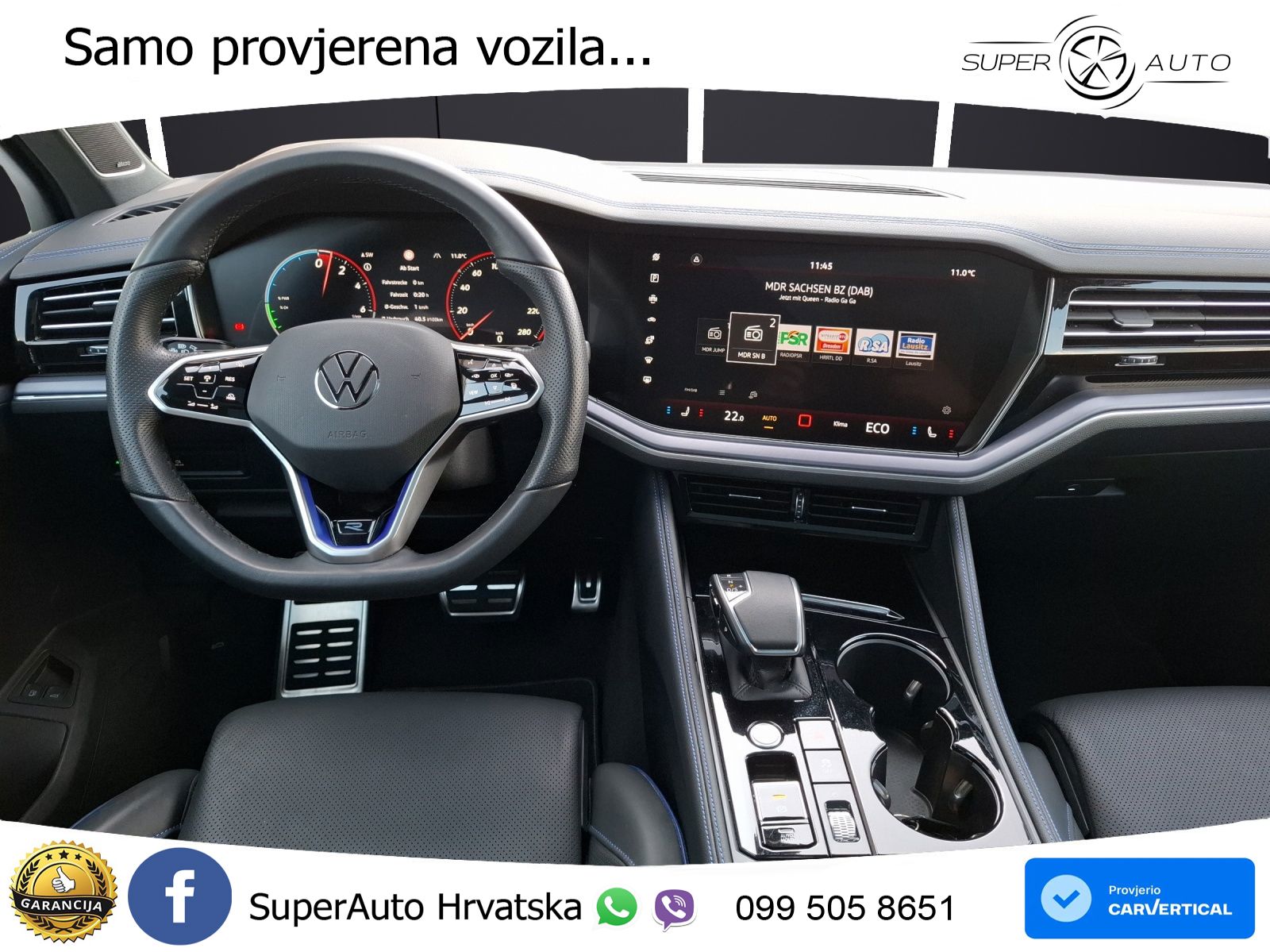 Volkswagen Touareg R 3.0 V6 TFSI (462 KS) 4MOTION Tiptronic ZRAČNI+ACC+GR SJED+KAM+PANO