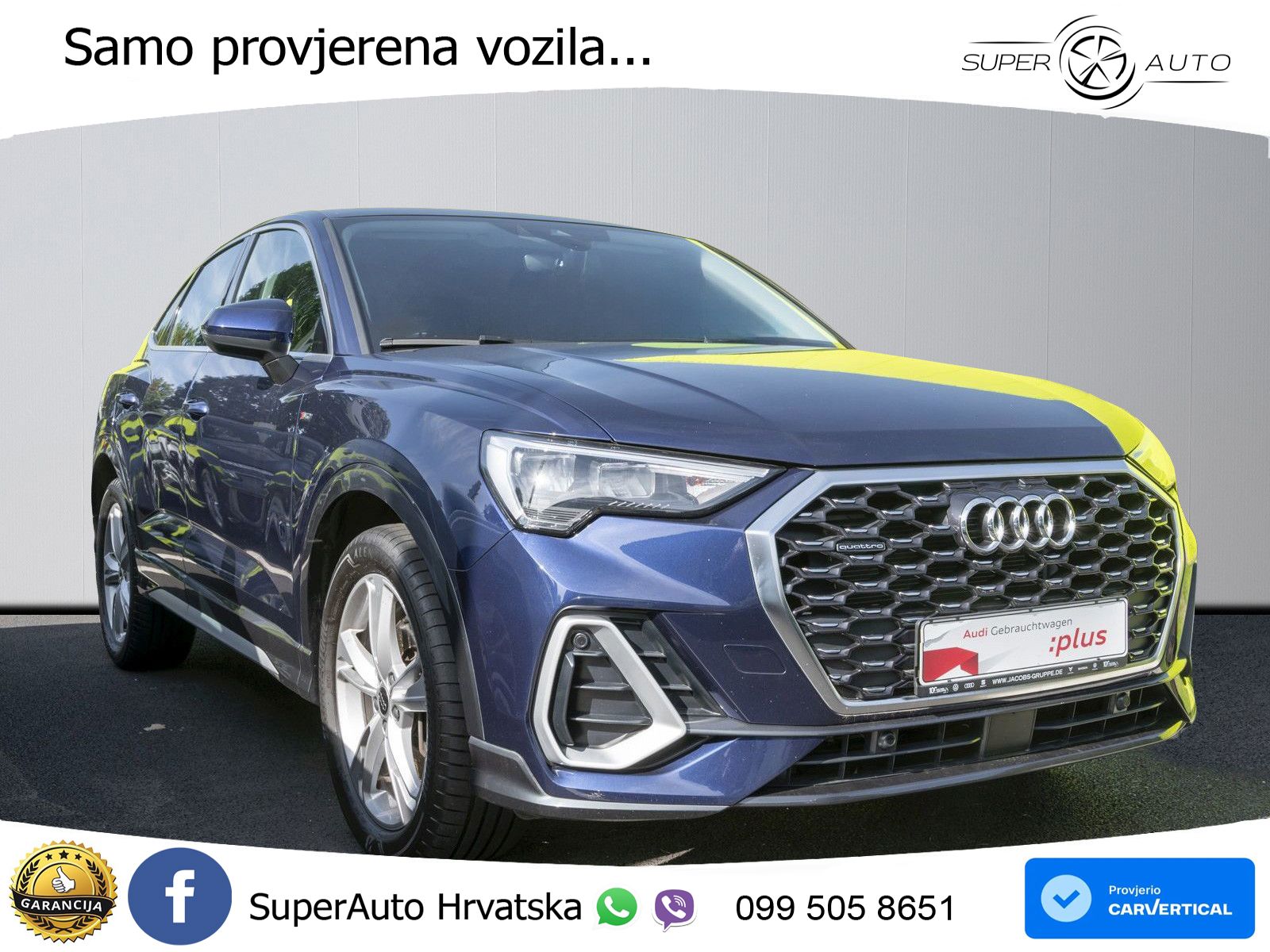 Audi Q3 Sportback 40 TDI (200 KS) quattro S tronic S line LED+GR SJED+ACC