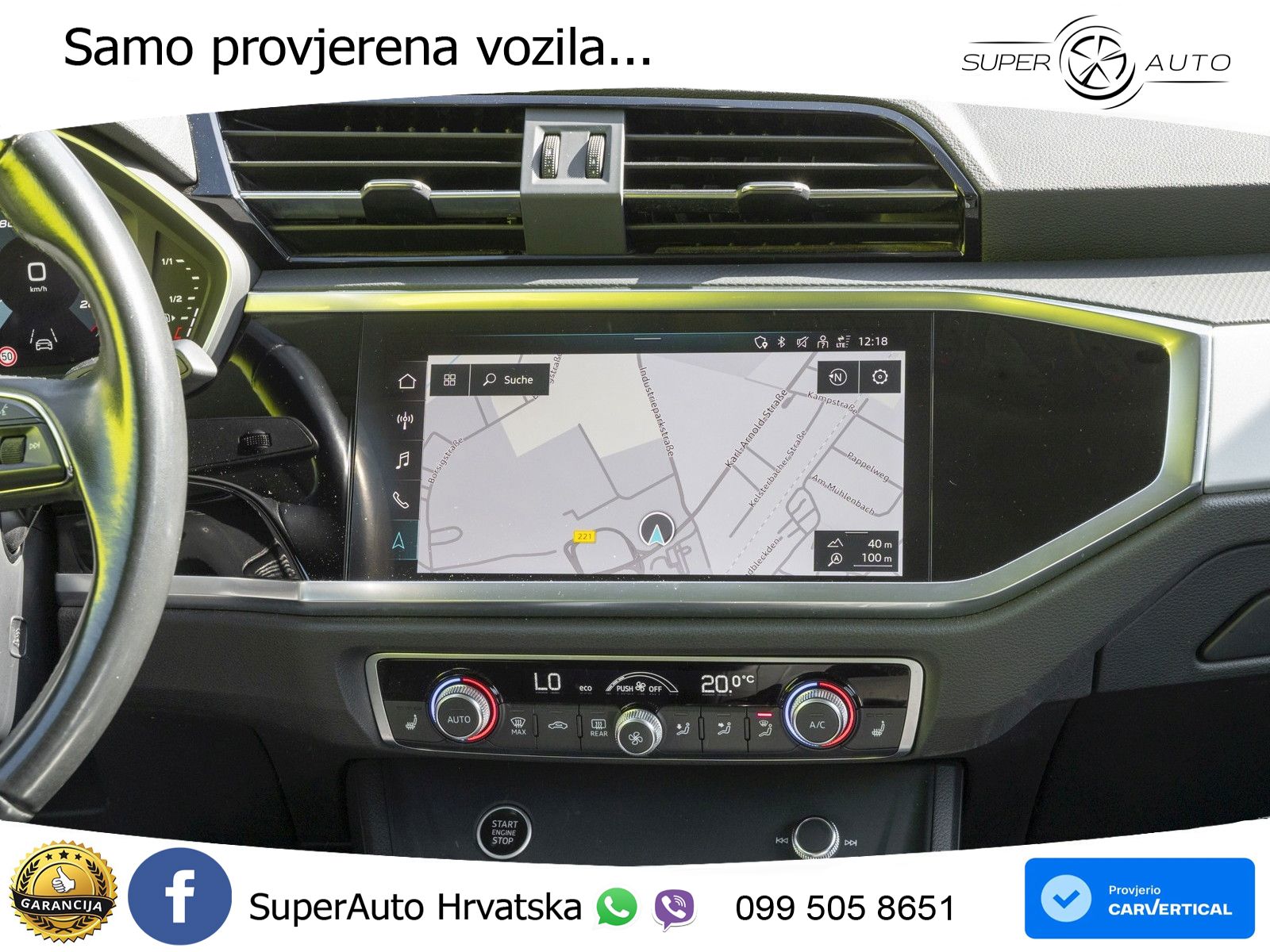 Audi Q3 Sportback 40 TDI (200 KS) quattro S tronic S line LED+GR SJED+ACC