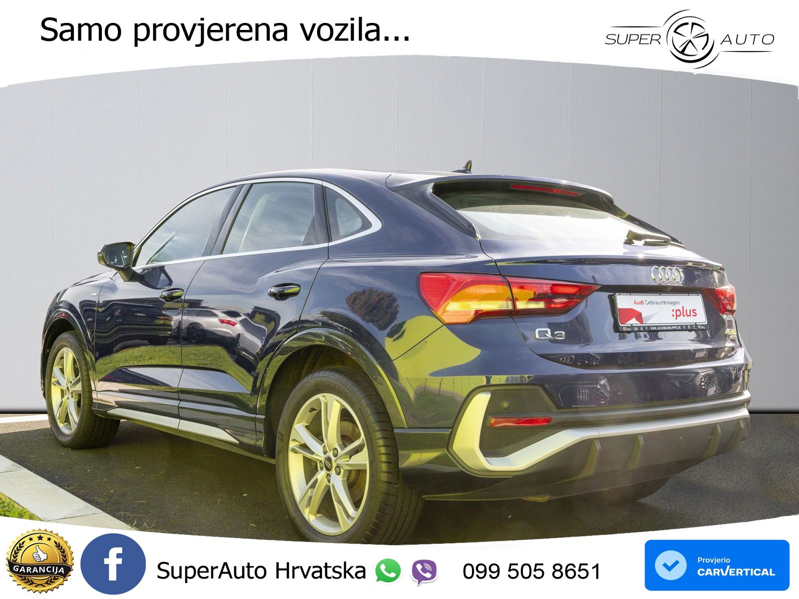 Audi Q3 Sportback 40 TDI (200 KS) quattro S tronic S line LED+GR SJED+ACC