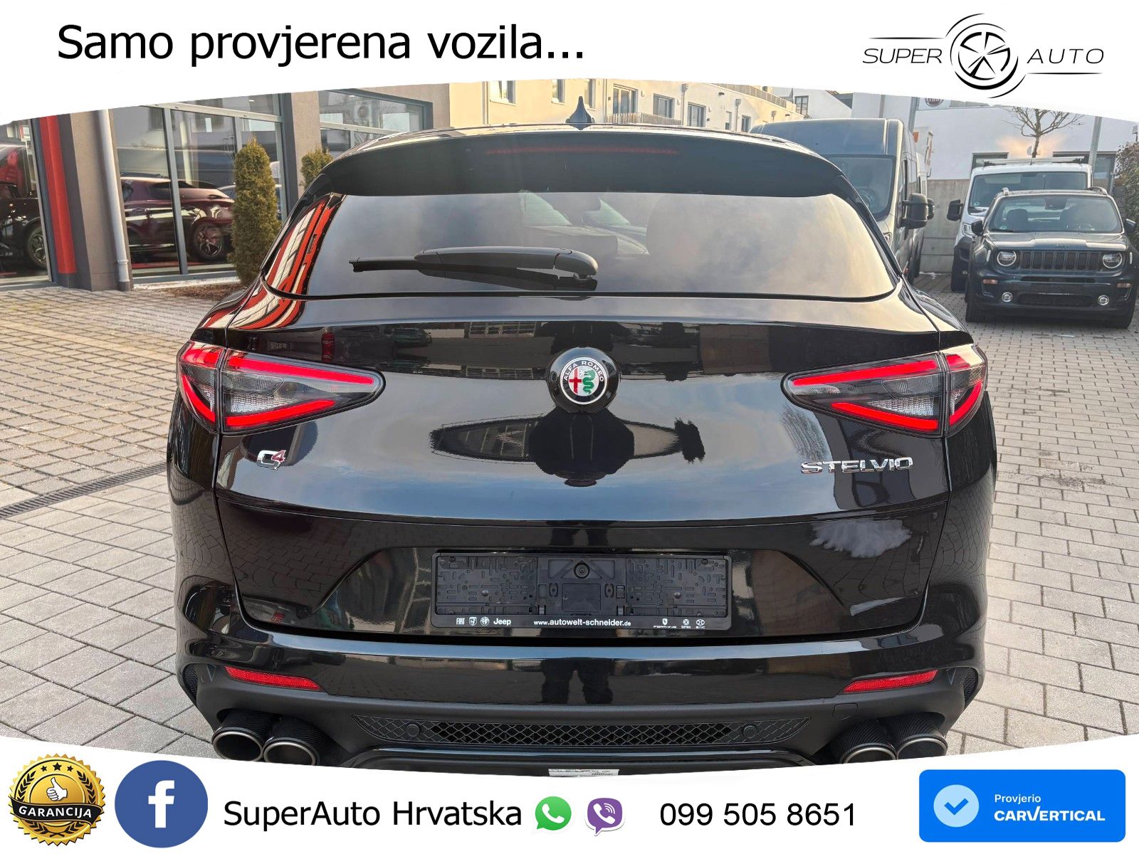 Alfa Romeo Stelvio Quadrifoglio 2.9 V6 Bi-Turbo (520 KS) Q4 Automatic LED+GR SJED+ACC