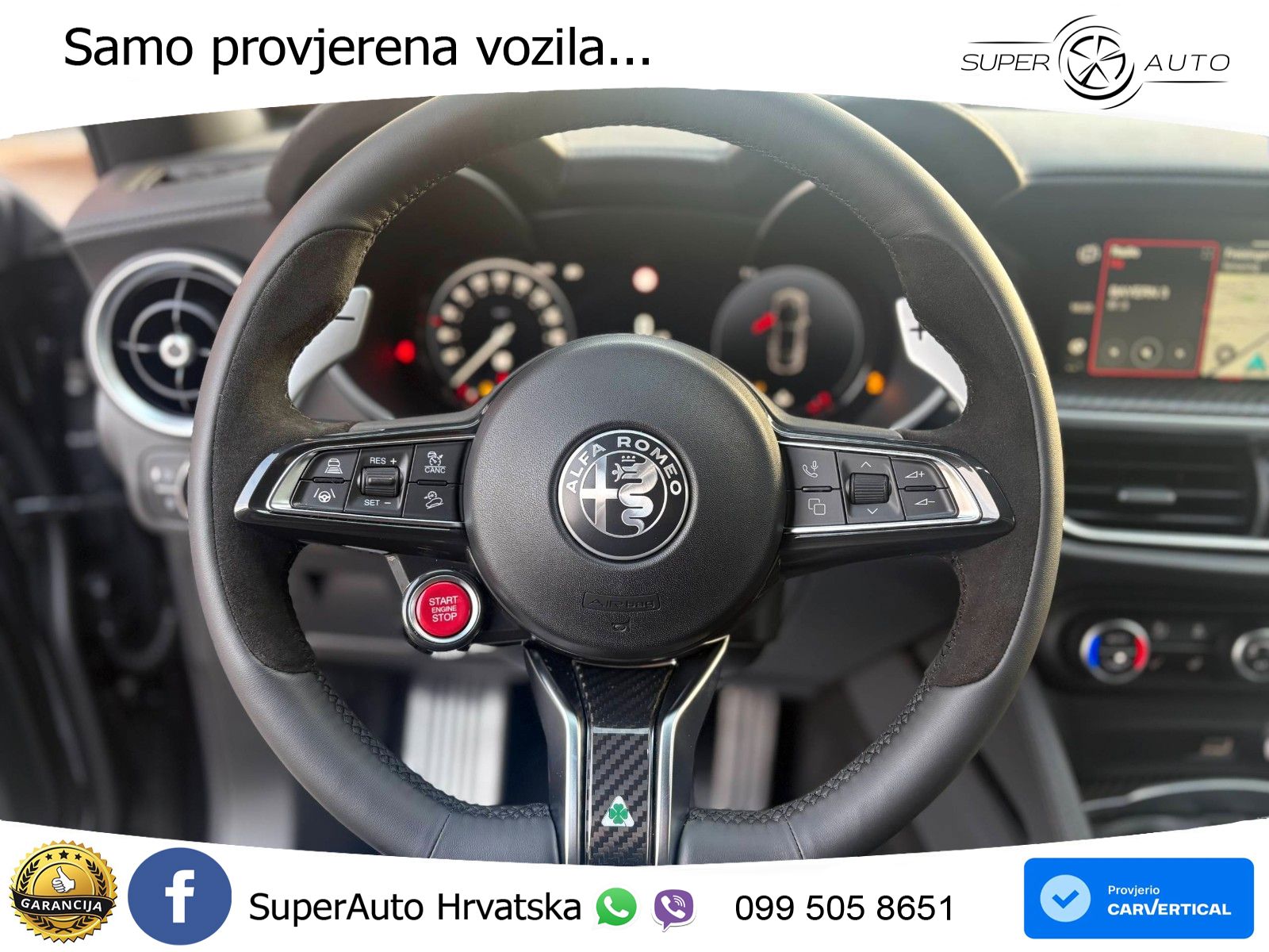 Alfa Romeo Stelvio Quadrifoglio 2.9 V6 Bi-Turbo (520 KS) Q4 Automatic LED+GR SJED+ACC